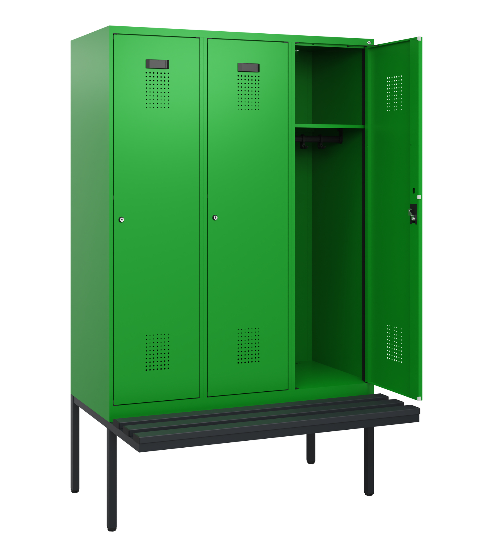 C+P Spind Evolo PLUS, Bank, 3 Abteile, 1950x1200x8