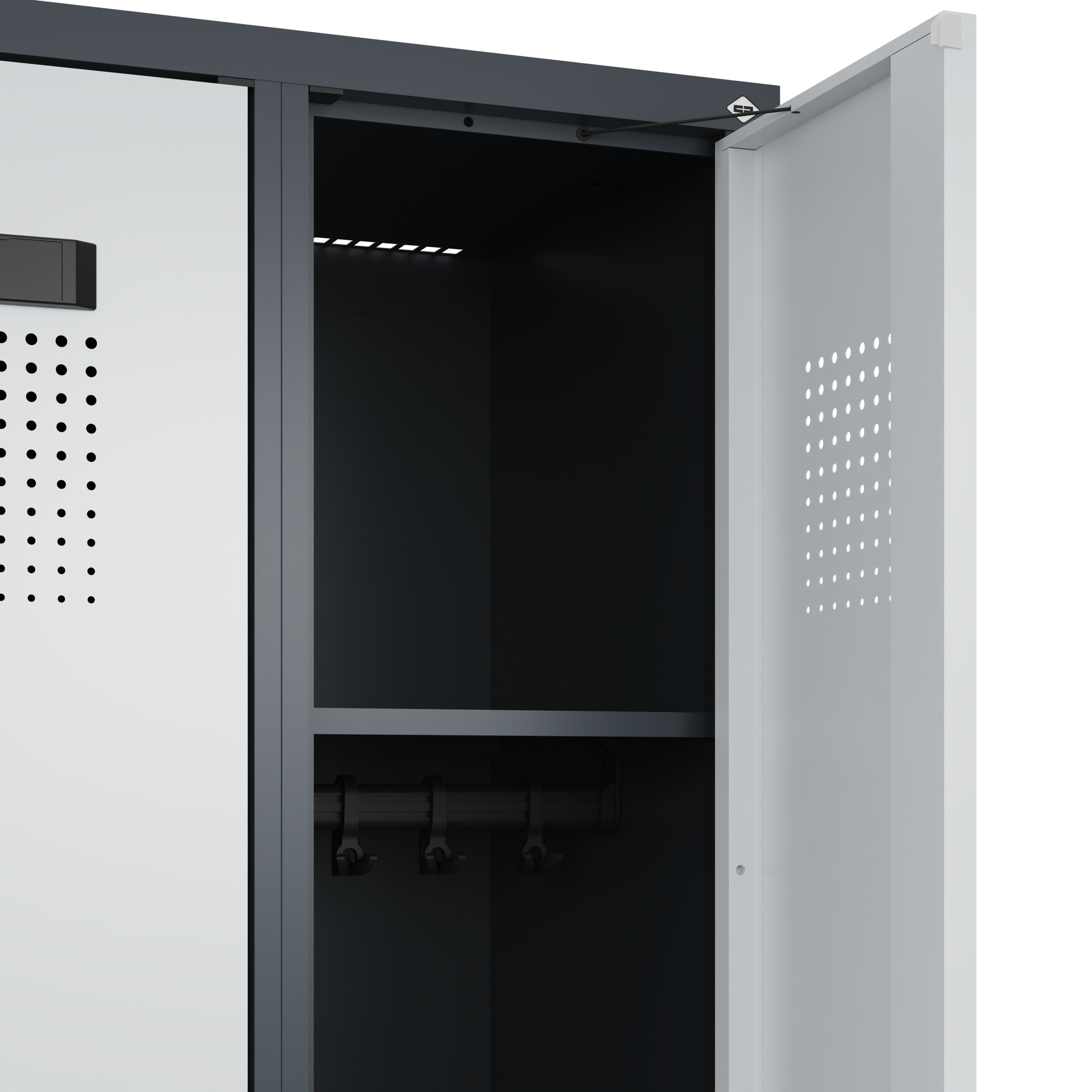 C+P Spind Evolo PLUS, Bank, 2 Abteile, 1950x600x815mm