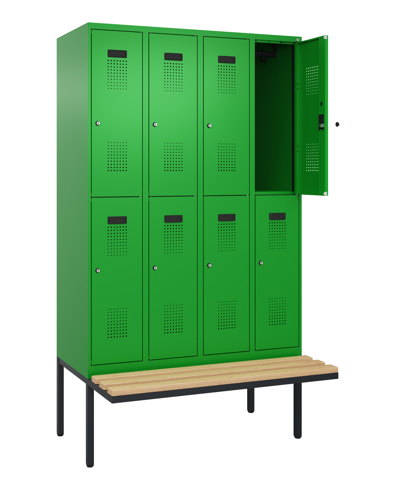 C+P Doppelstock-Spind Evolo PLUS, Bank, 8 Fächer, 