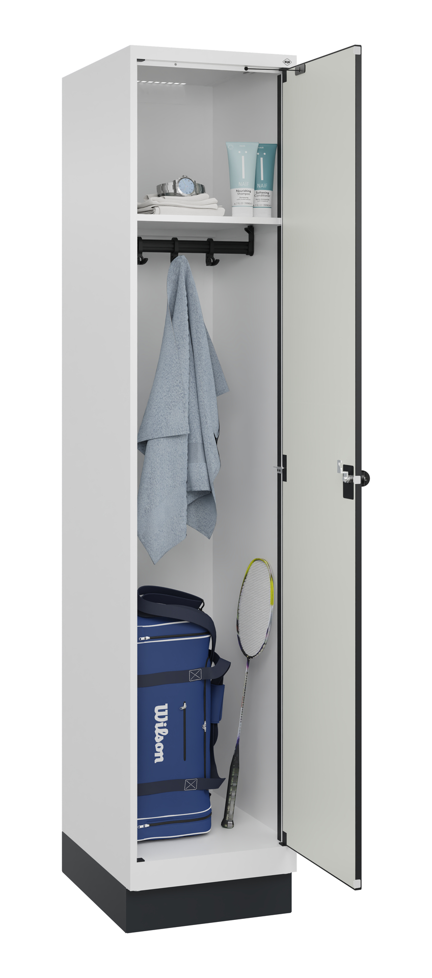 C+P Spind Evolo PLUS, Sockel, 1 Abteil, 1950x400x500mm