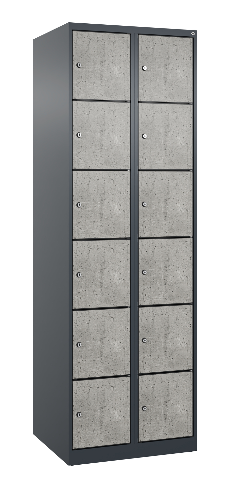 C+P Schlie�fachschrank Evolo PLUS, 12 F�cher, 1850x600x500mm