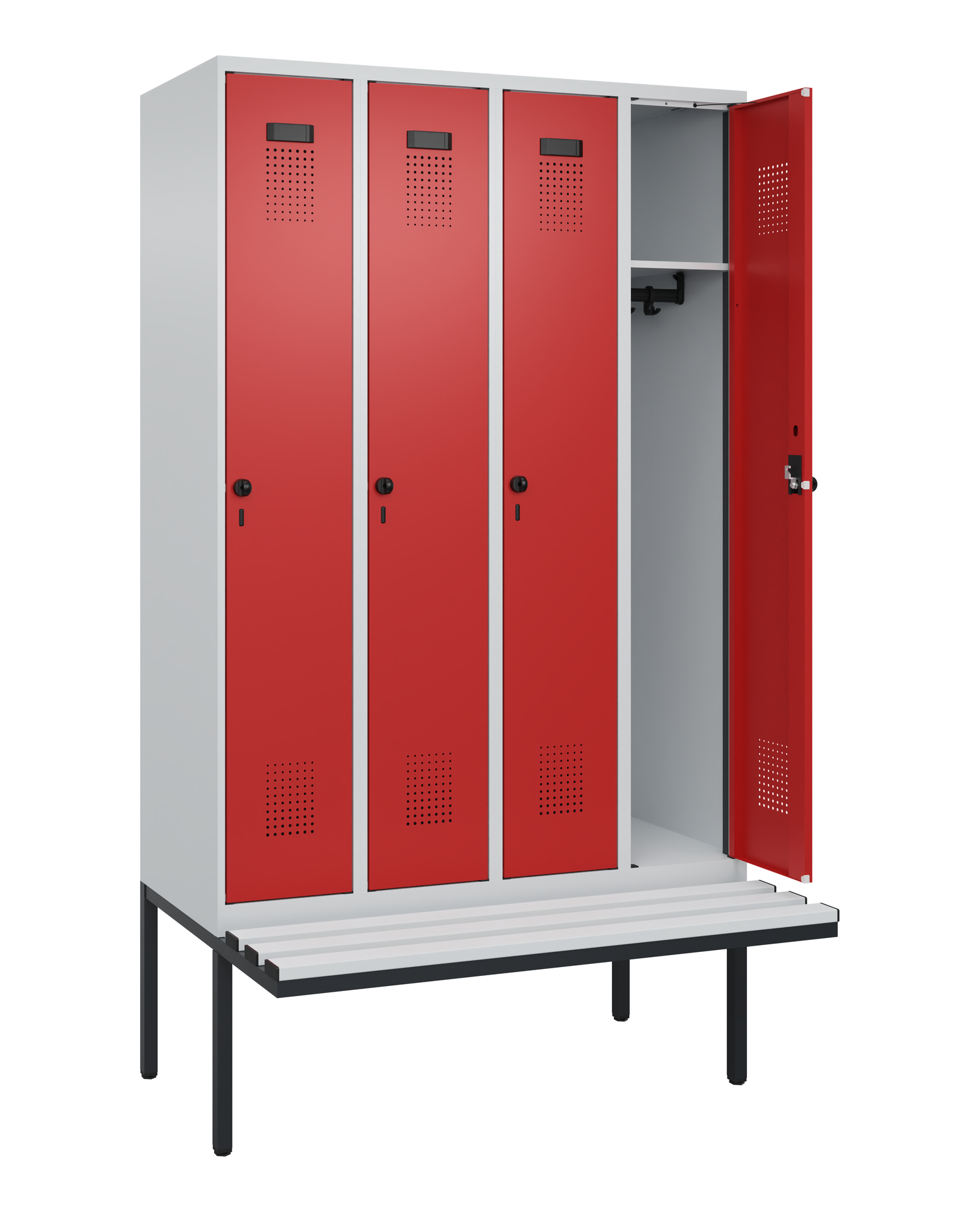 C+P Spind Evolo PLUS, Bank, 4 Abteile, 2120x1200x8