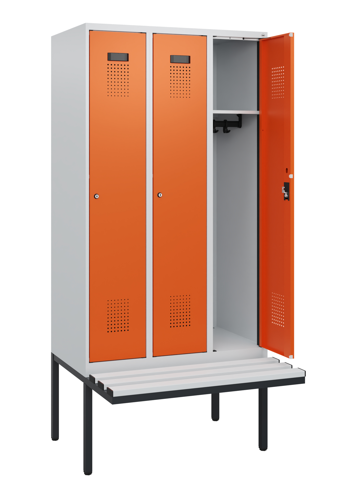 C+P Spind Evolo PLUS, Bank, 3 Abteile, 1950x900x81