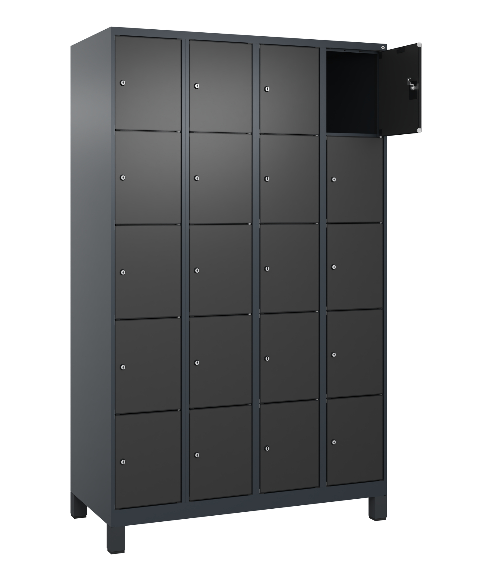 C+P Schlie�fachschrank Evolo PLUS, F��e, 20 F�cher, 1950x1200x500mm
