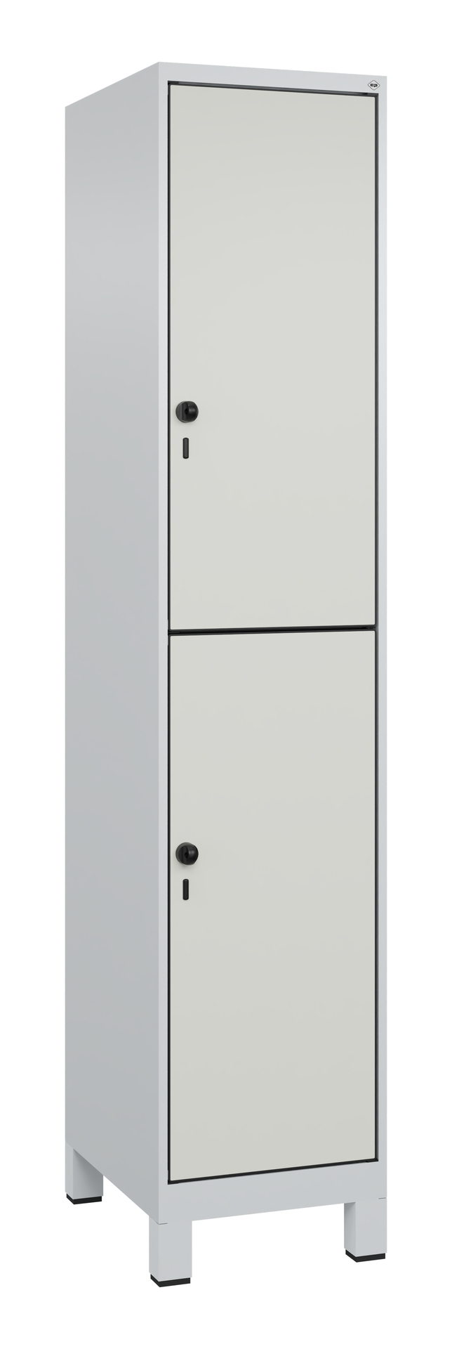 C+P Doppelst�ckiger Spind Evolo PLUS, 2 F�cher, 1950x400x500mm