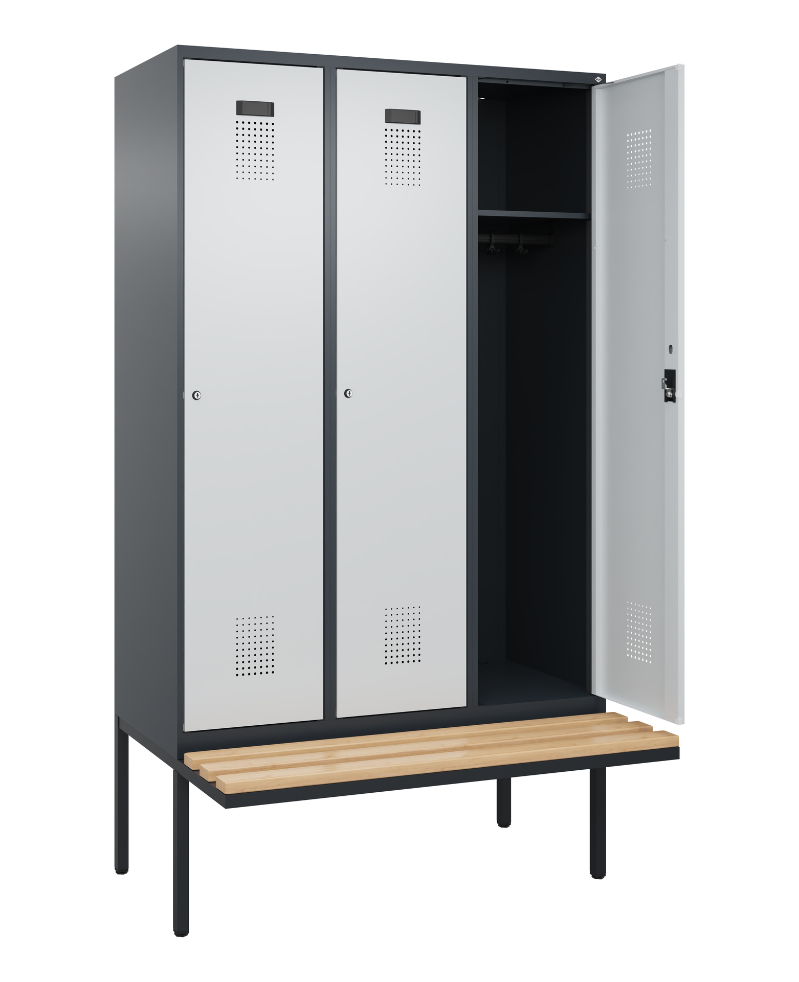 C+P Spind Evolo PLUS, Bank, 3 Abteile, 2120x1200x8