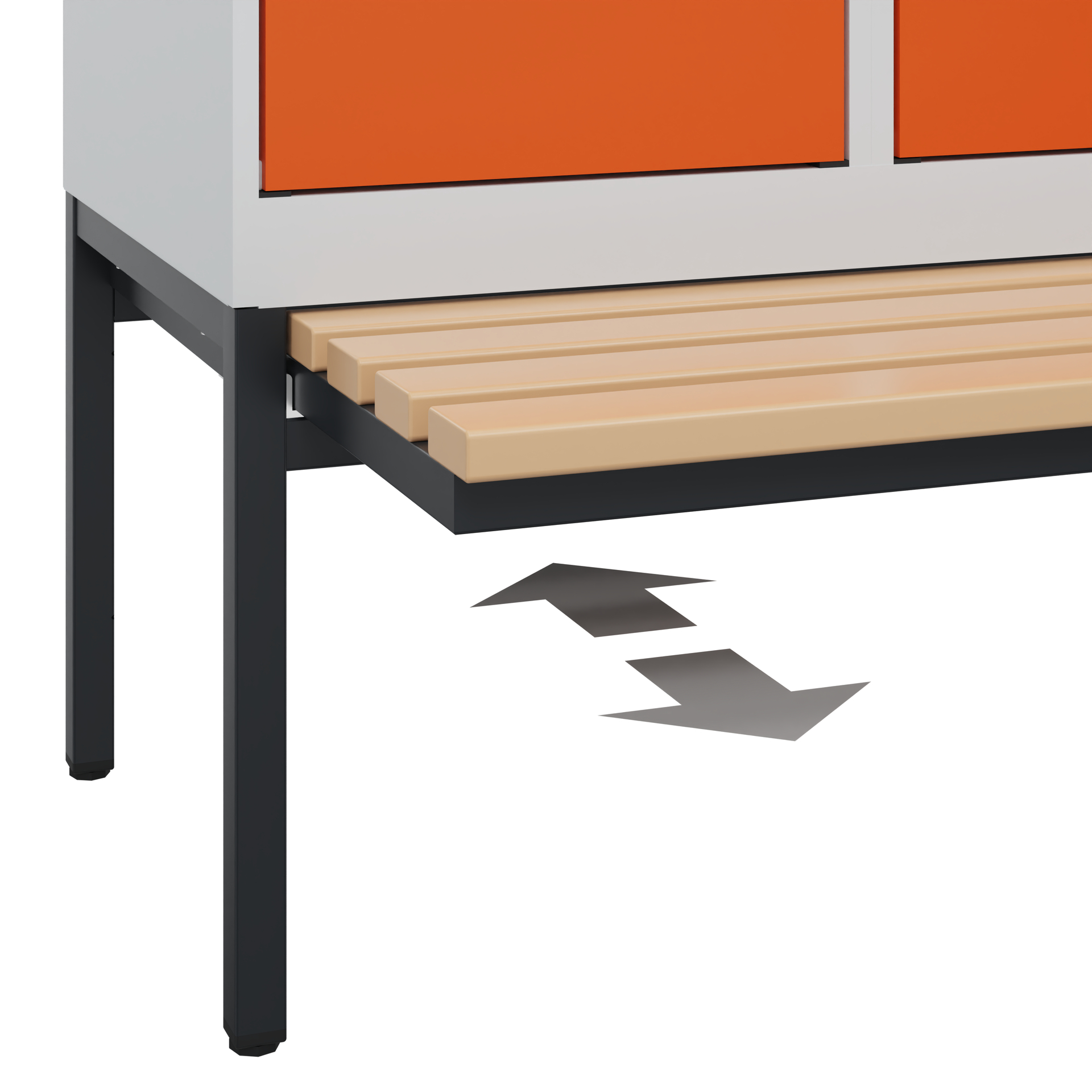 C+P Spind Evolo PLUS, Bank, 3 Abteile, 2120x1200x815mm