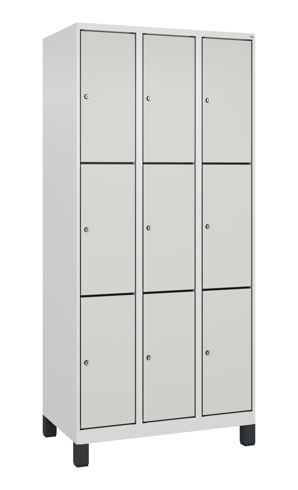 C+P Schlie�fachschrank Evolo PLUS, F��e, 9 F�cher, 1950x900x500mm