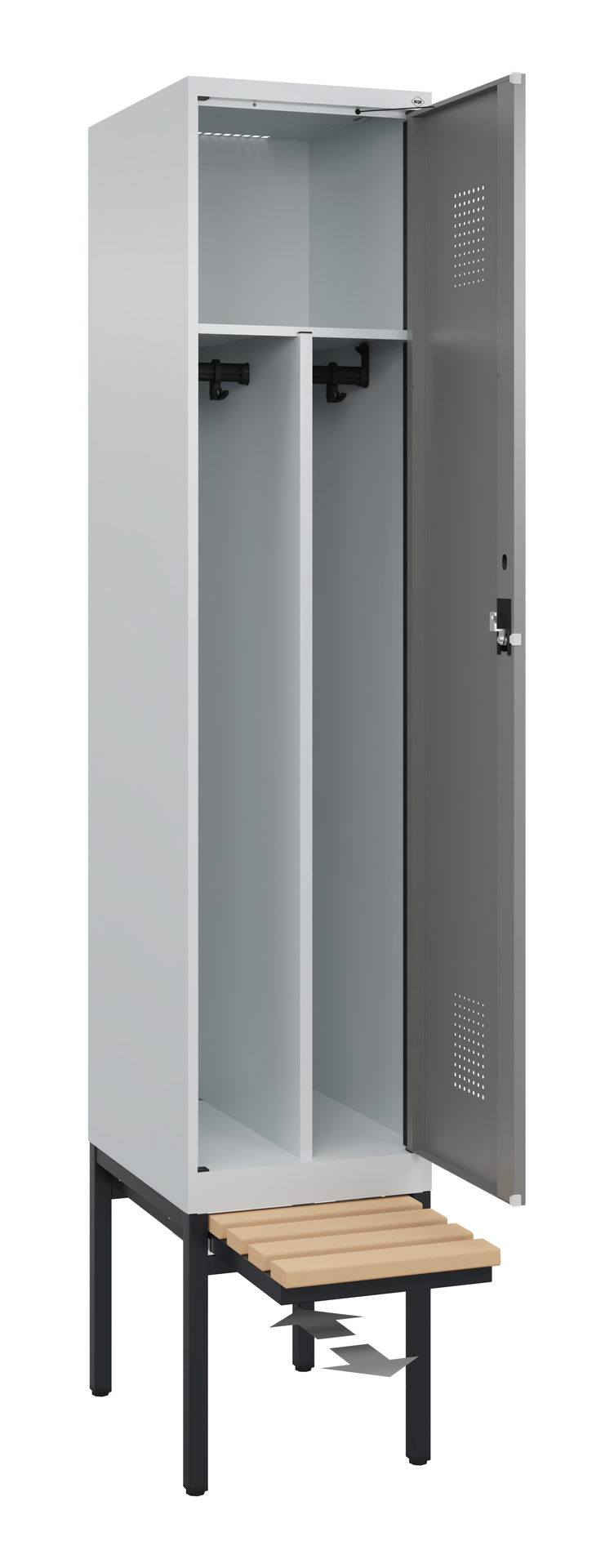 C+P Spind Evolo PLUS, Bank, 1 Abteil, 2120x400x815mm