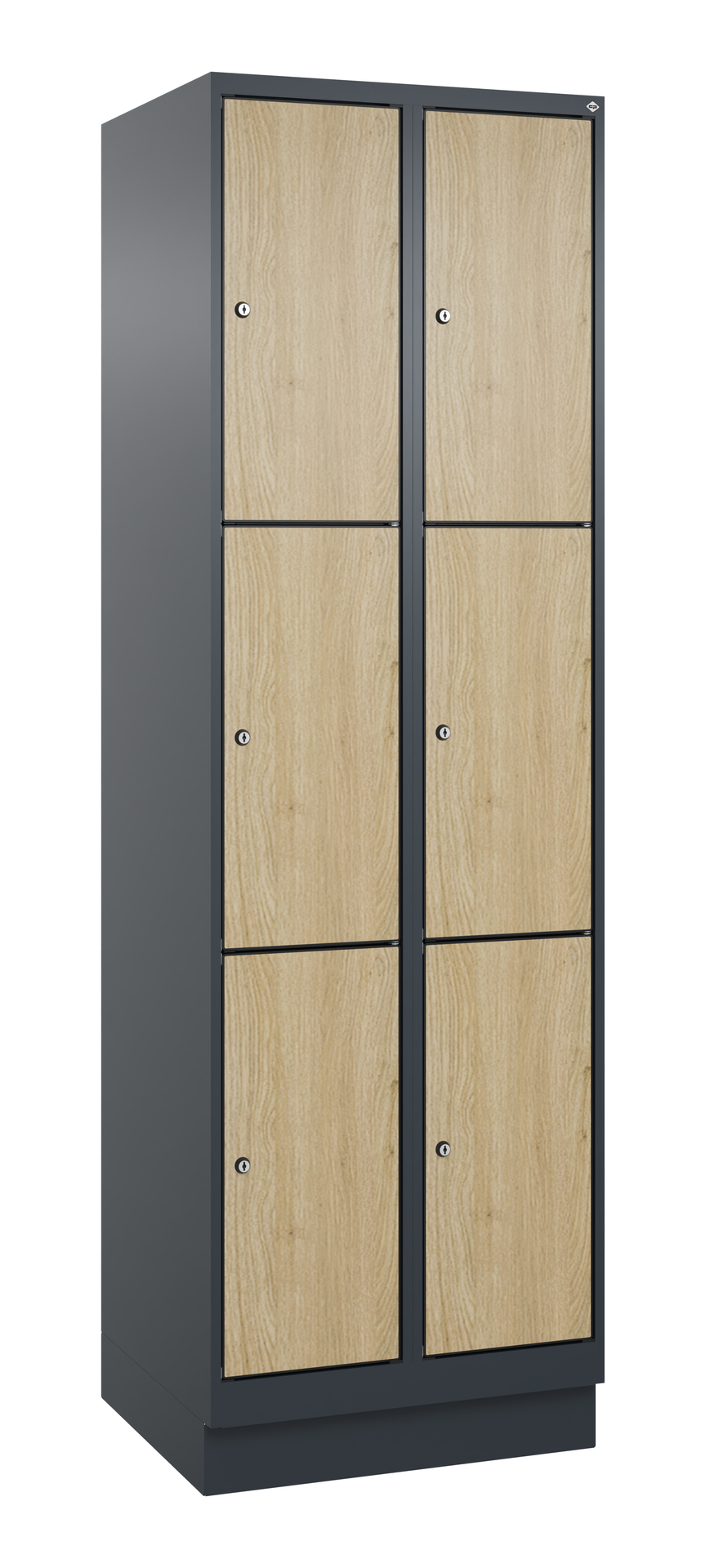 C+P Schlie�fachschrank Evolo PLUS, Sockel, 6 F�cher, 1950x600x500mm