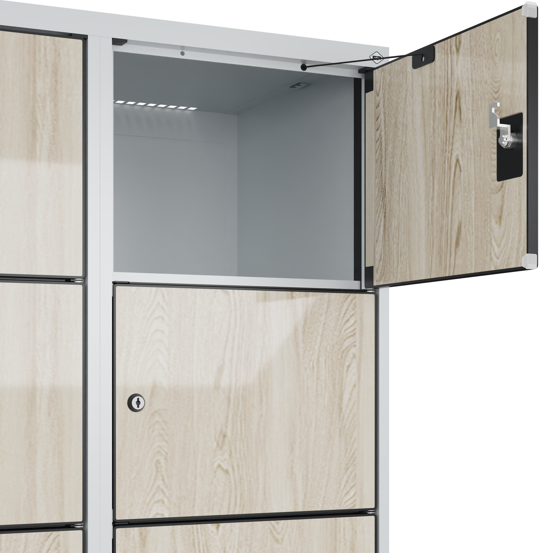 C+P Schlie�fachschrank Evolo PLUS, F��e, 18 F�cher, 1950x1200x500mm