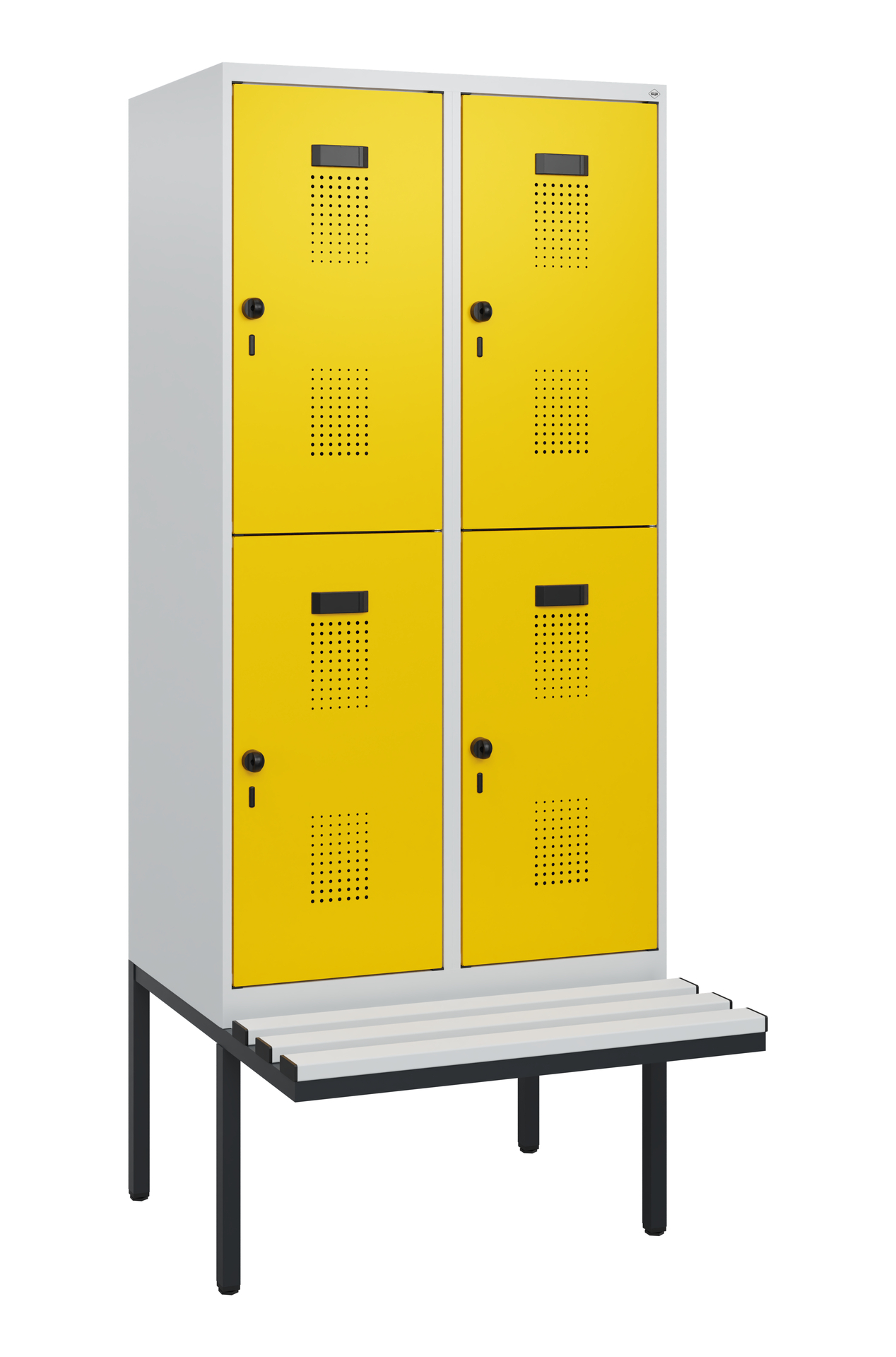 C+P Doppelstock-Spind Evolo PLUS, Bank, 4 Fächer, 
