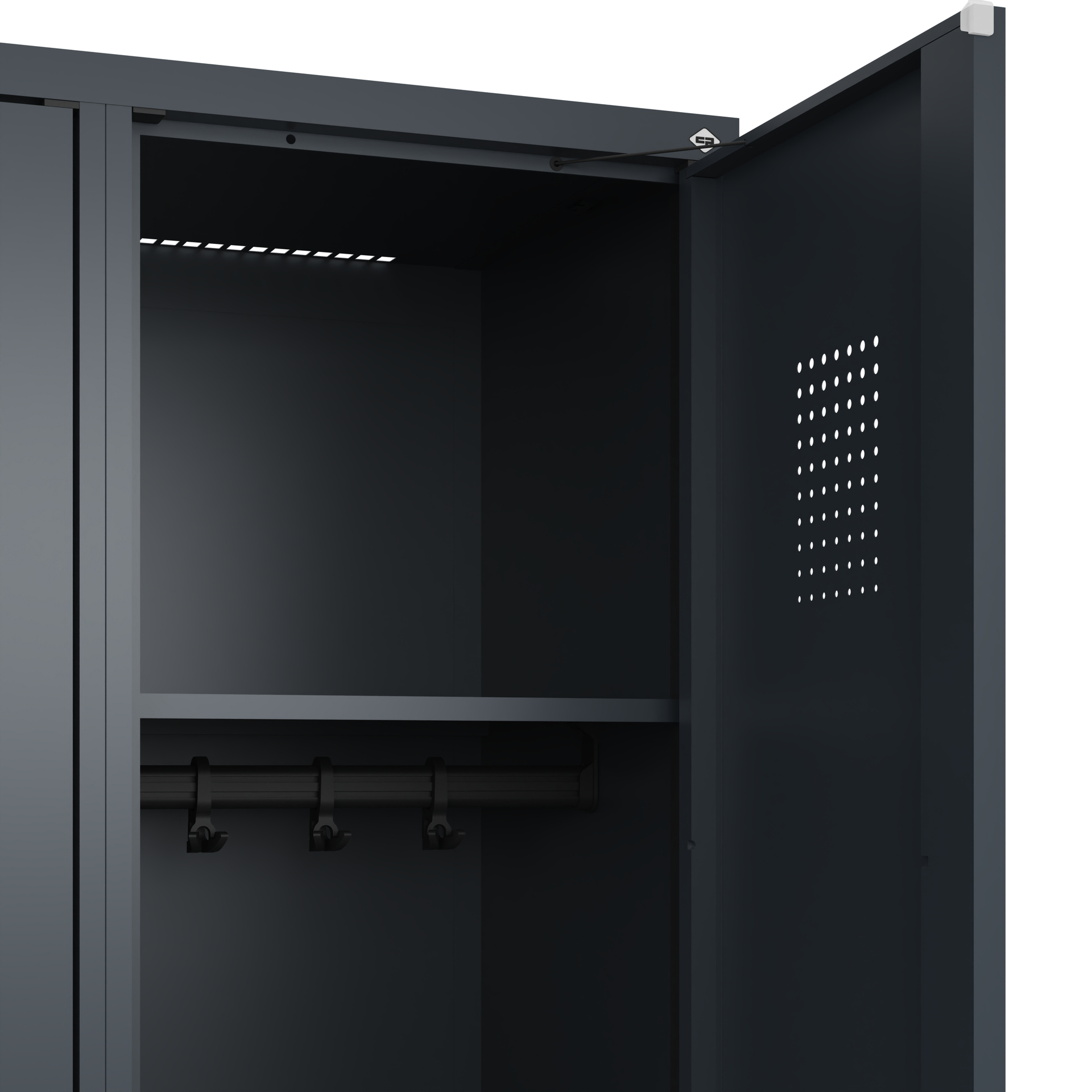 C+P Spind Evolo PLUS, Bank, 2 Abteile, 2120x800x815mm