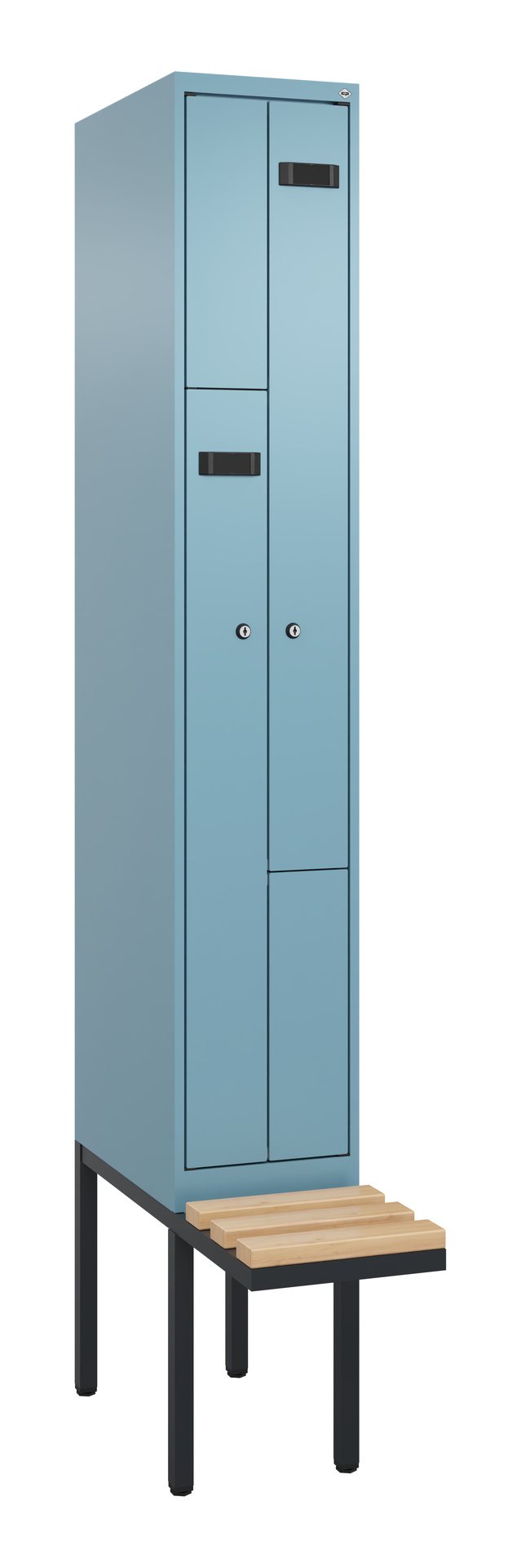 C+P Z-Spind Evolo PLUS, Bank, 2 Fächer, 2120x300x815mm