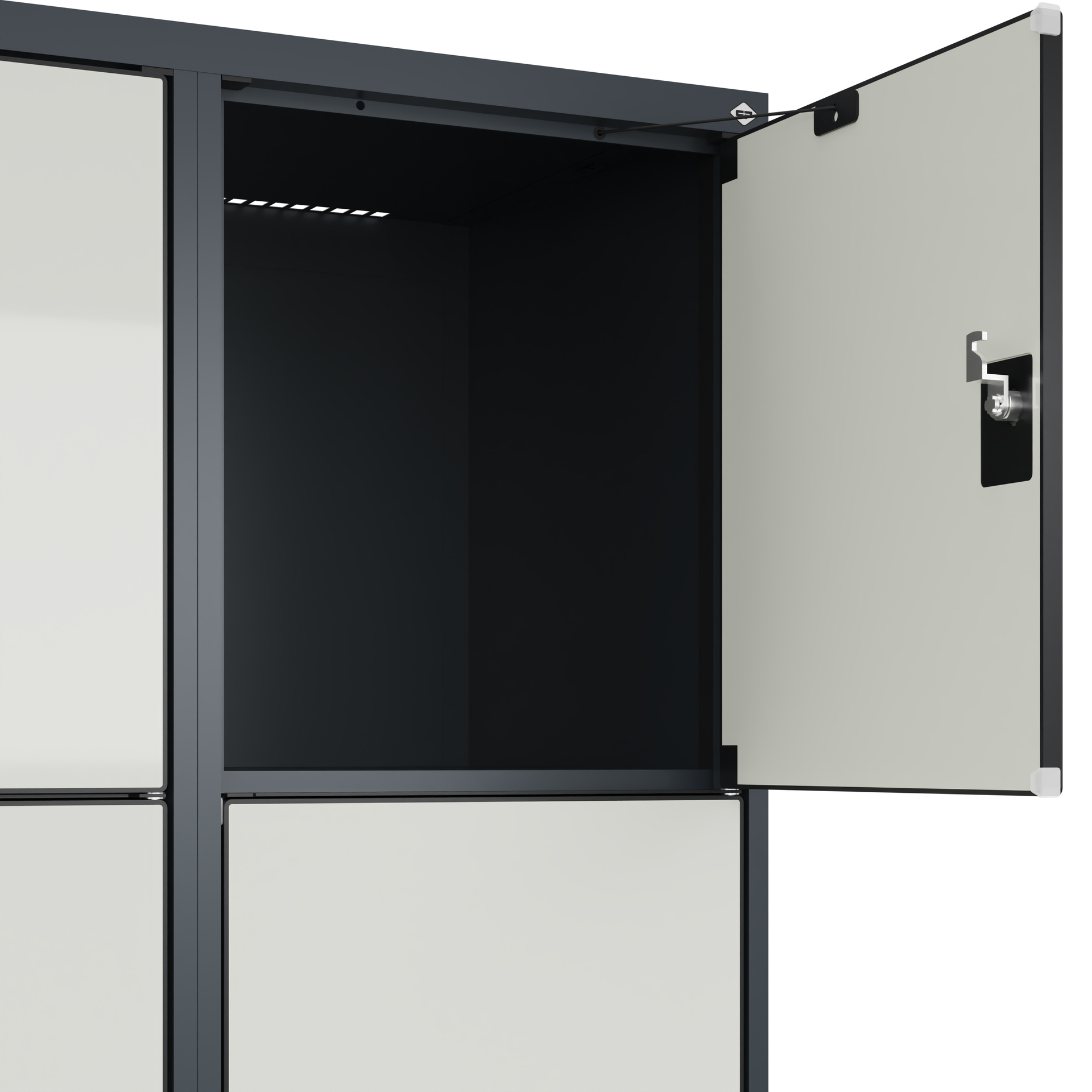 C+P Schlie�fachschrank Evolo PLUS, Sockel, 8 F�cher, 1950x800x500mm