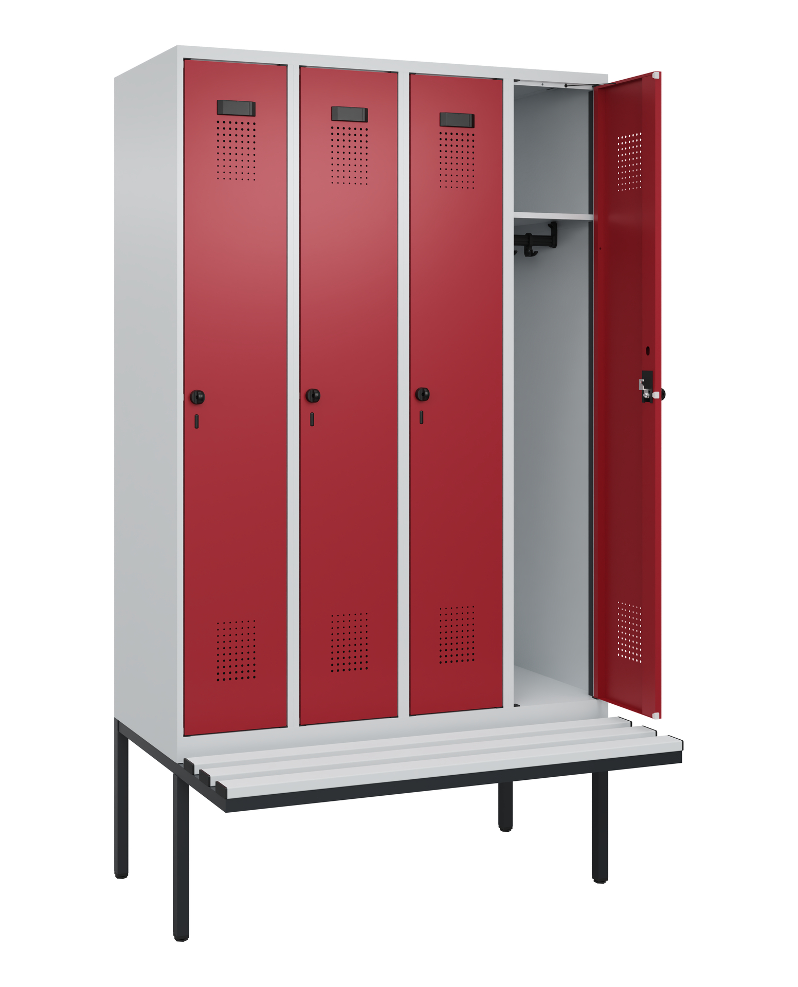 C+P Spind Evolo PLUS, Bank, 4 Abteile, 2120x1200x8