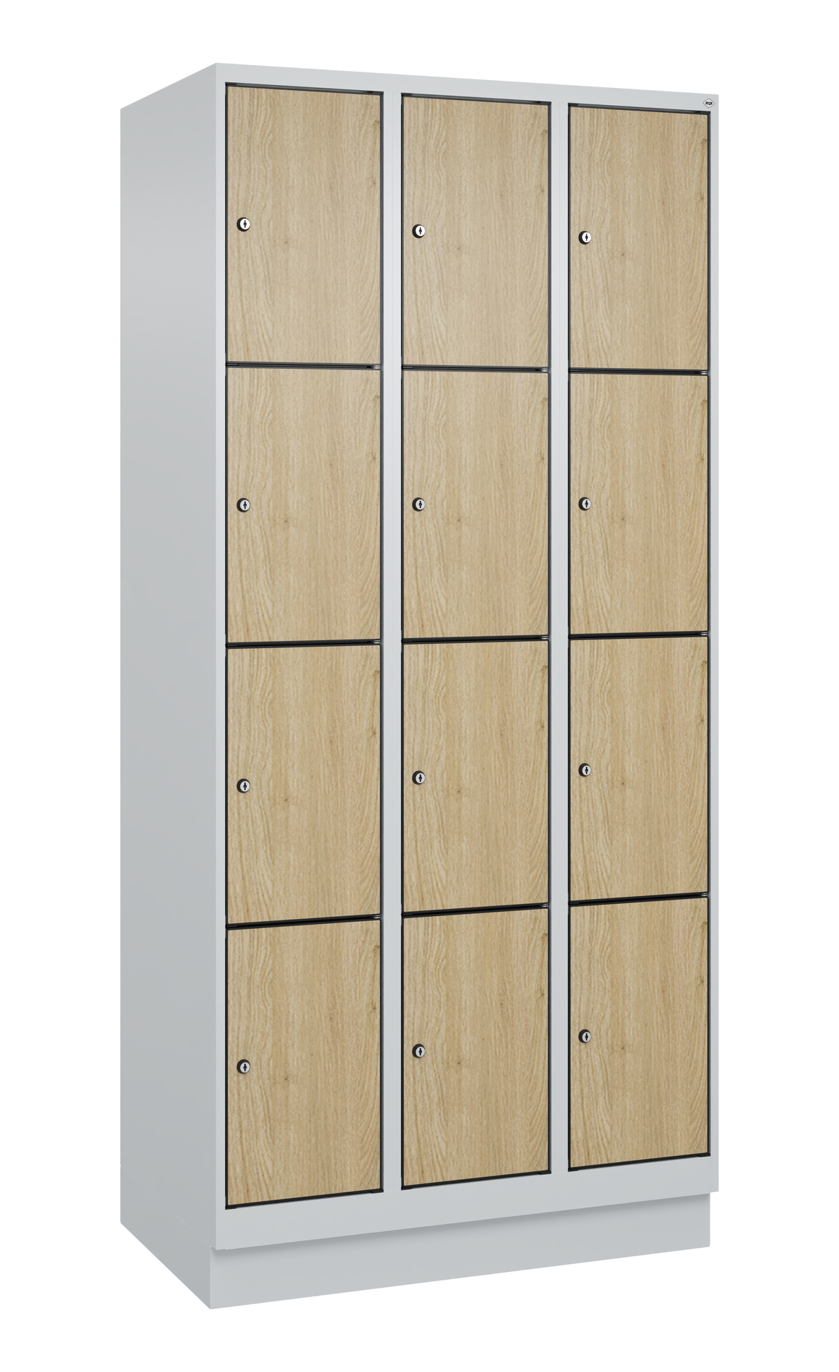 C+P Schlie�fachschrank Evolo PLUS, Sockel, 12 F�cher, 1950x900x500mm