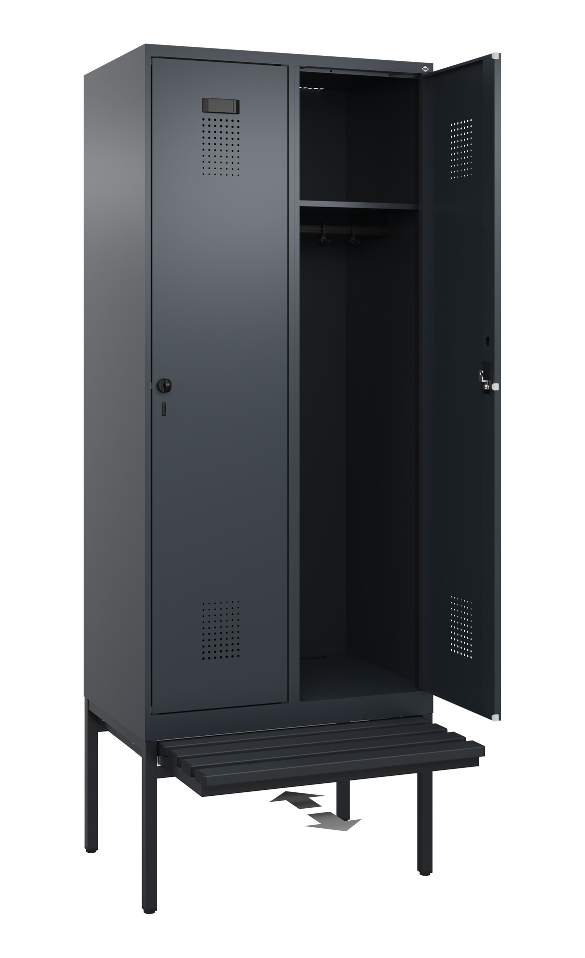 C+P Spind Evolo PLUS, Bank, 2 Abteile, 2120x800x815mm