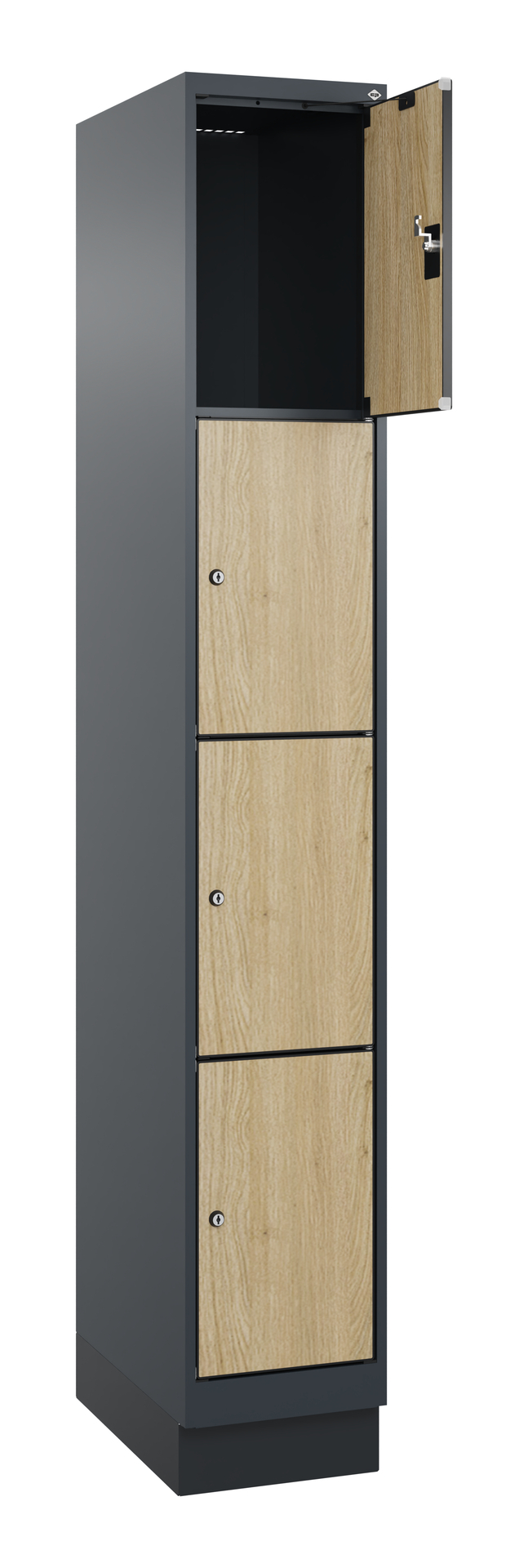 C+P Schlie�fachschrank Evolo PLUS, Sockel, 4 F�cher, 1950x300x500mm