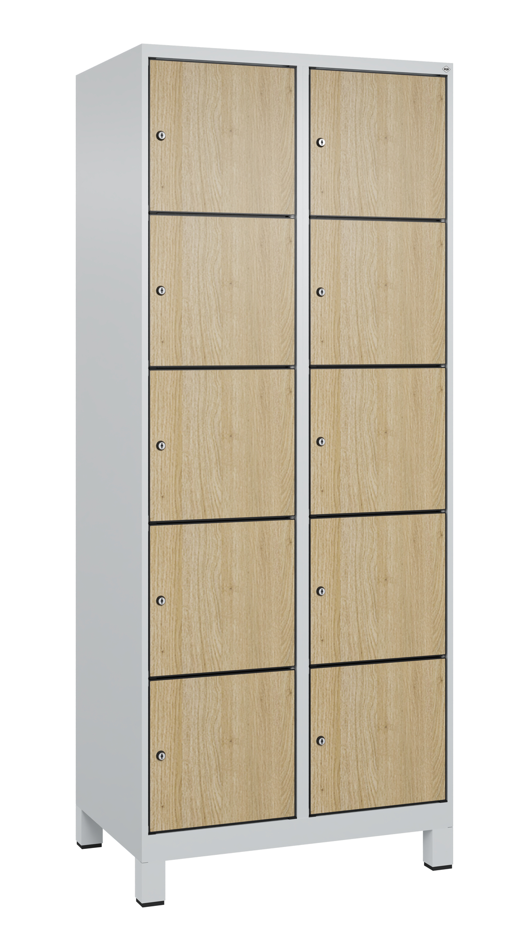 C+P Schlie�fachschrank Evolo PLUS, F��e, 10 F�cher, 1950x800x500mm
