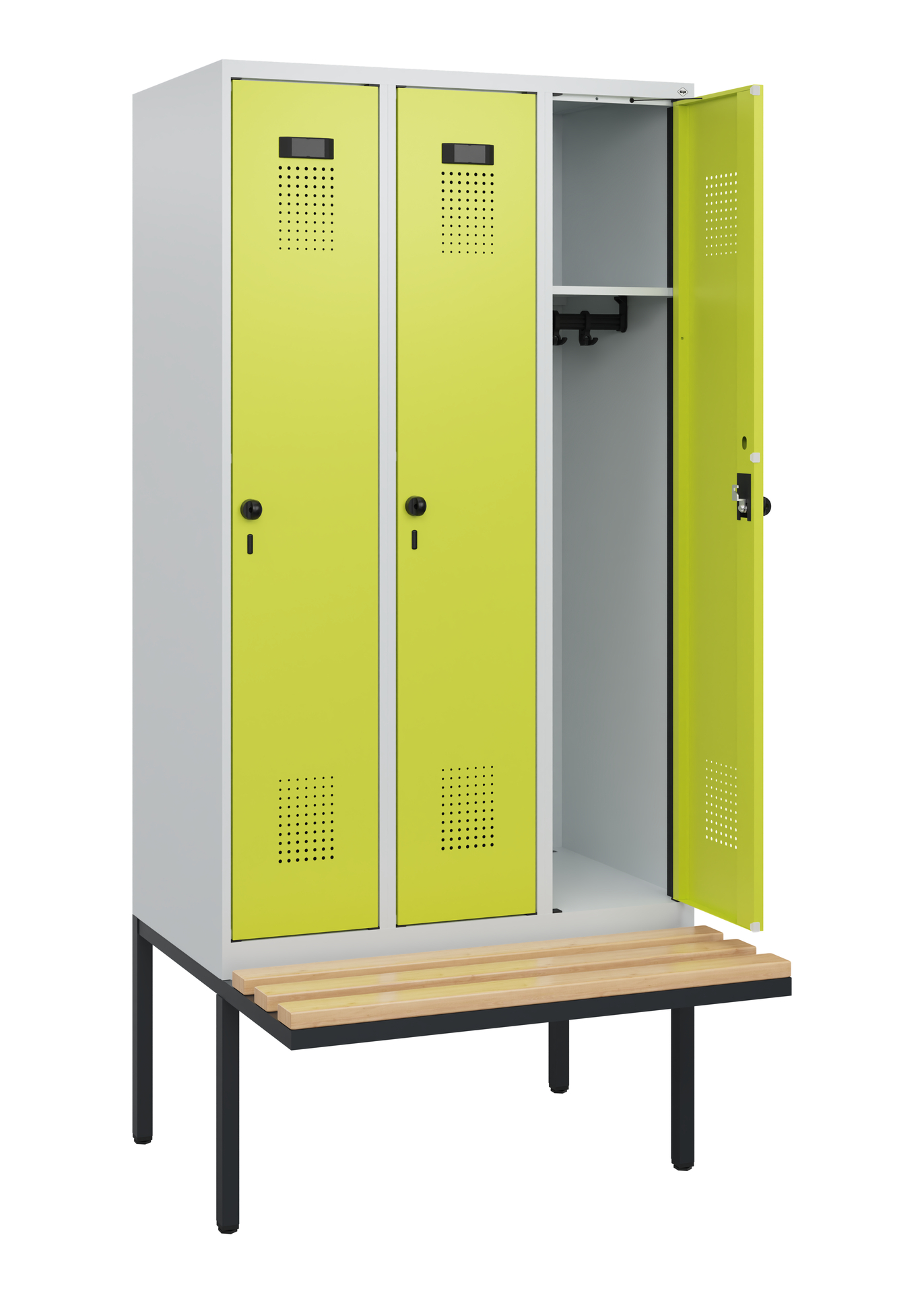 C+P Spind Evolo PLUS, Bank, 3 Abteile, 1950x900x81