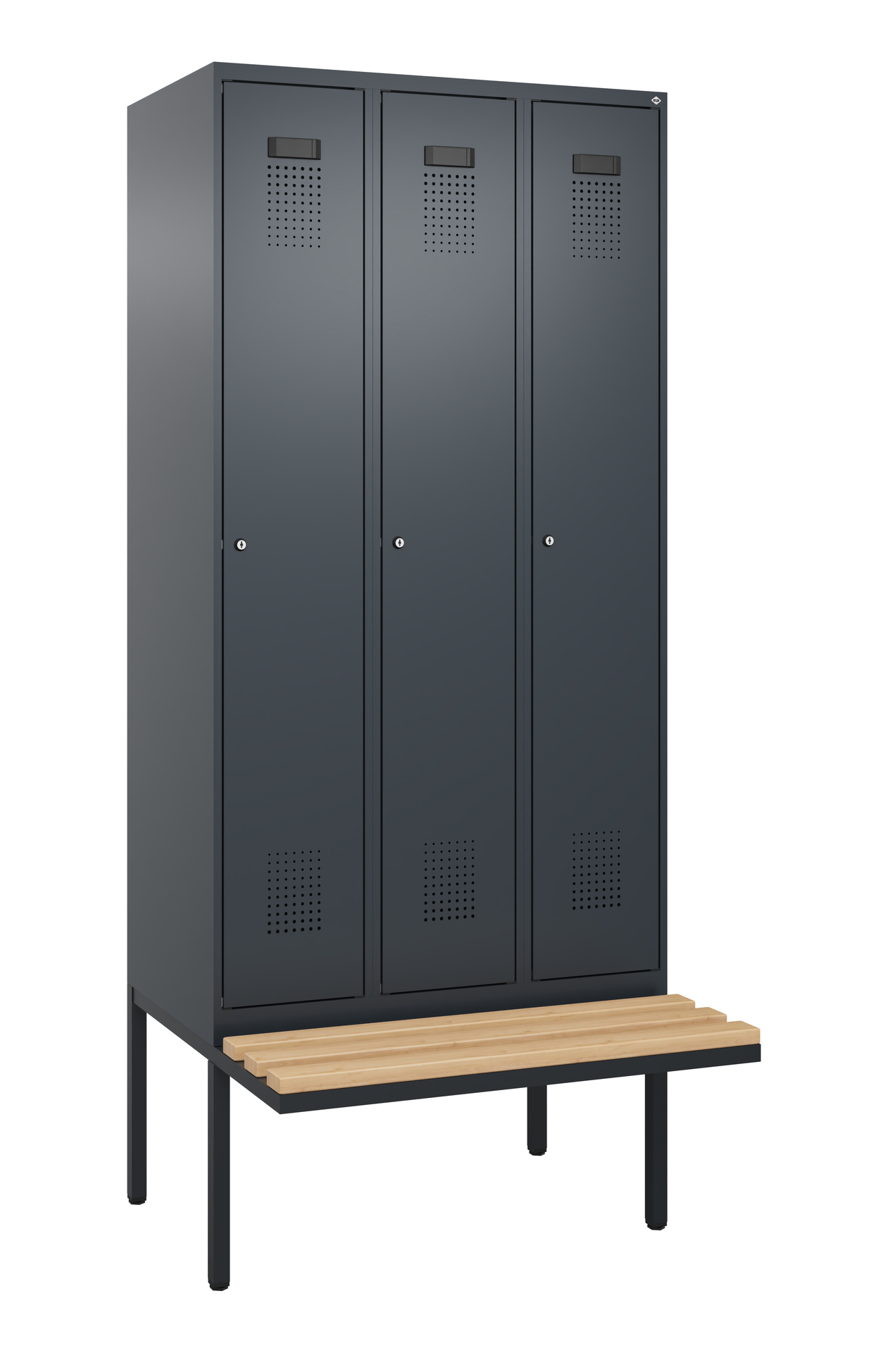 C+P Spind Evolo PLUS, Bank, 3 Abteile, 2120x900x81