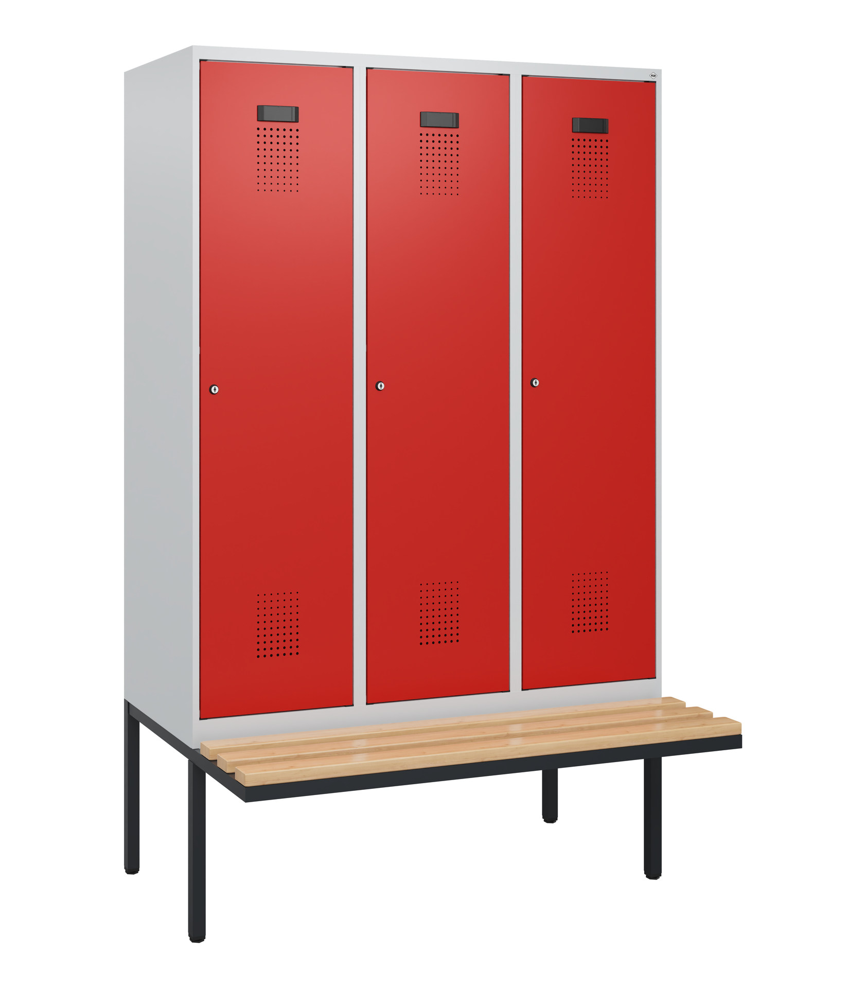 C+P Spind Evolo PLUS, Bank, 3 Abteile, 1950x1200x8