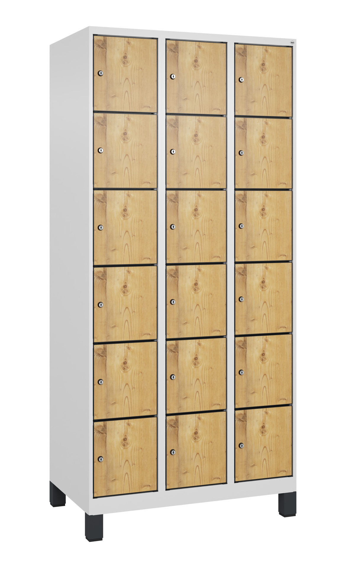 C+P Schlie�fachschrank Evolo PLUS, F��e, 18 F�cher, 1950x900x500mm