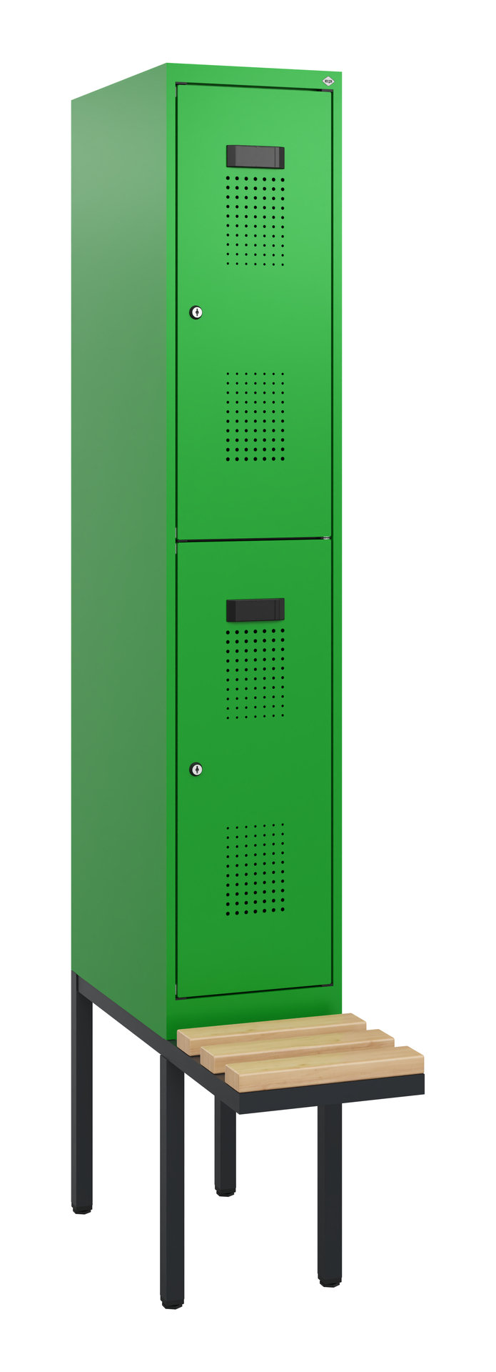C+P Doppelstock-Spind Evolo PLUS, Bank, 2 Fächer, 