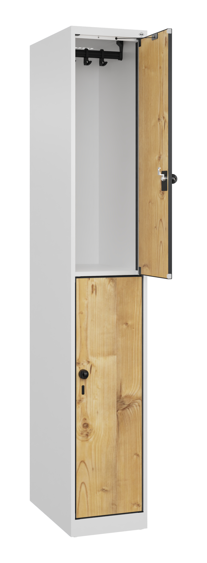 C+P Doppelst�ckiger Spind Evolo PLUS, 2 F�cher, 1850x300x500mm C+P Doppelst�ckiger Spind Evolo PLUS, 2 F�cher, 1850x300x500mm