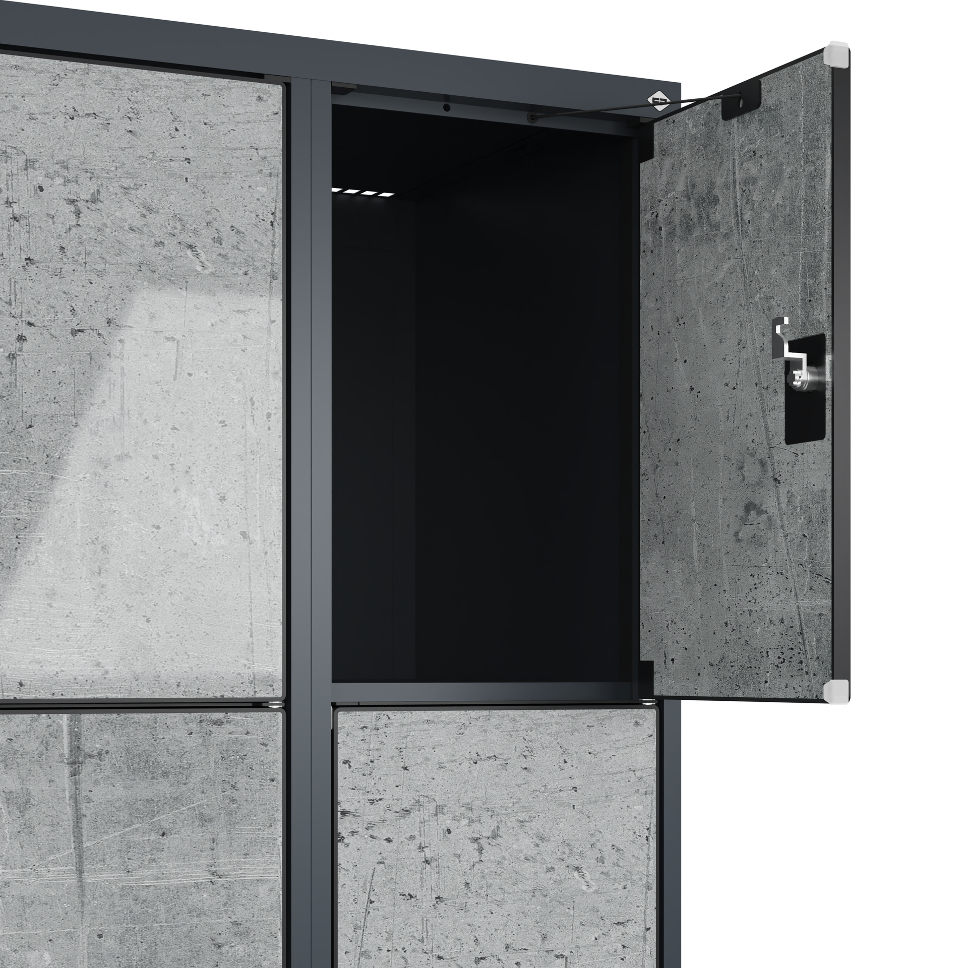 C+P Schlie�fachschrank Evolo PLUS, F��e, 16 F�cher, 1950x1200x500mm