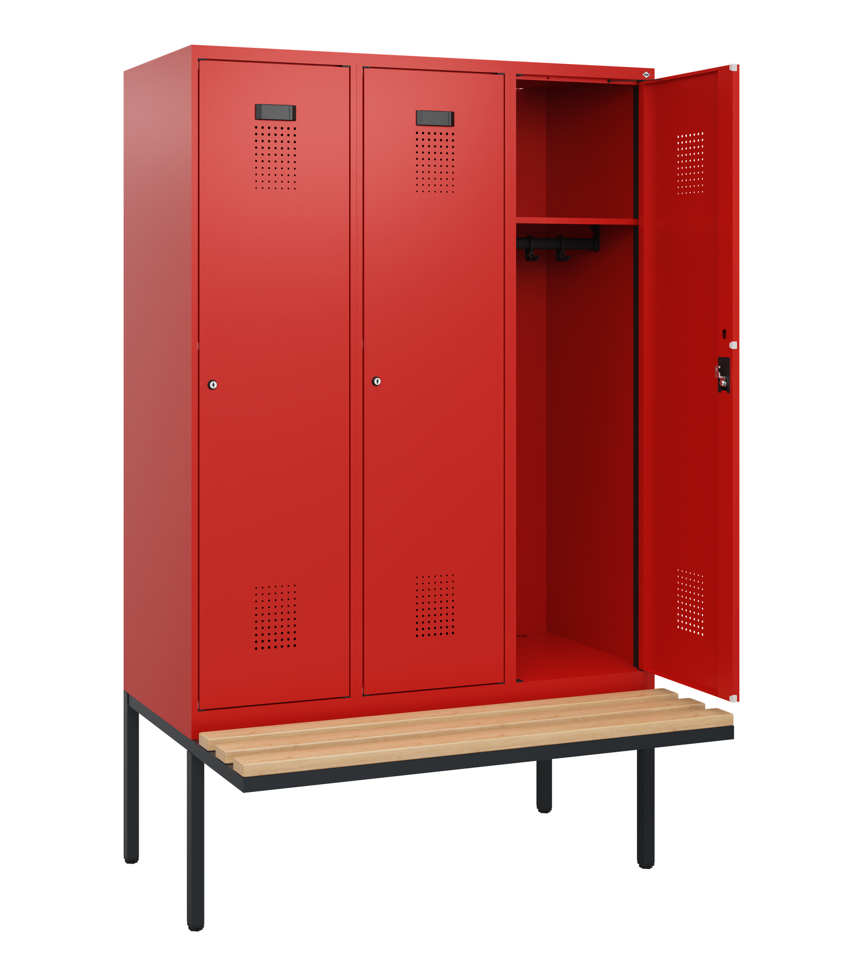 C+P Spind Evolo PLUS, Bank, 3 Abteile, 1950x1200x8