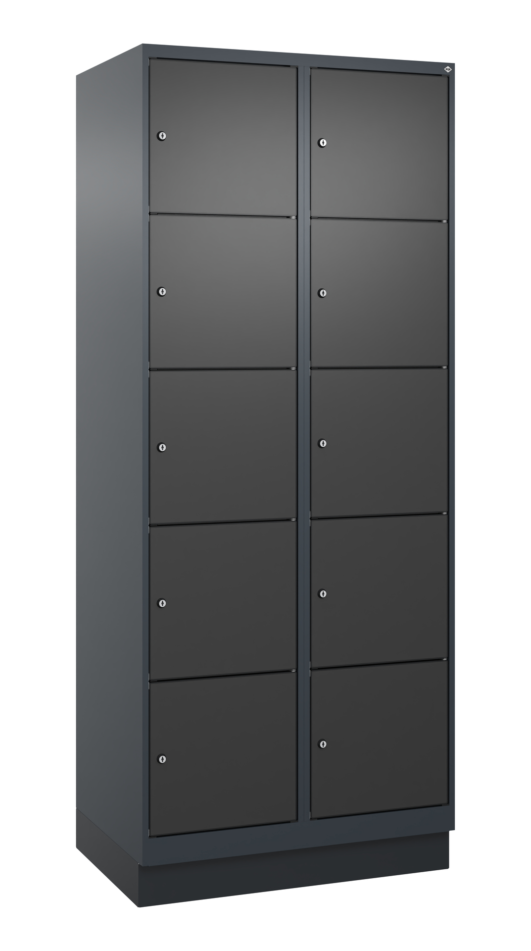C+P Schlie�fachschrank Evolo PLUS, Sockel, 10 F�cher, 1950x800x500mm