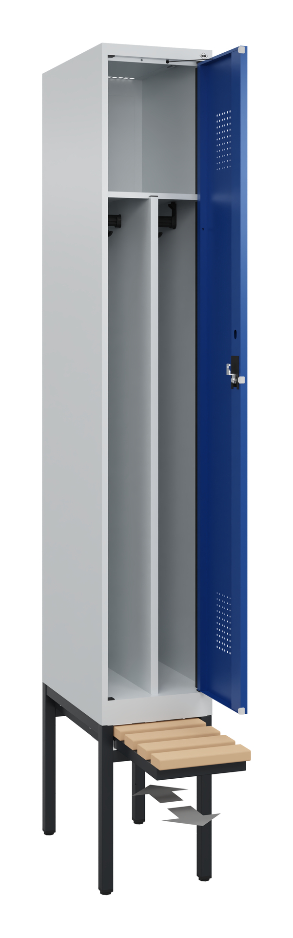 C+P Spind Evolo PLUS, Bank, 1 Abteil, 2120x300x815mm