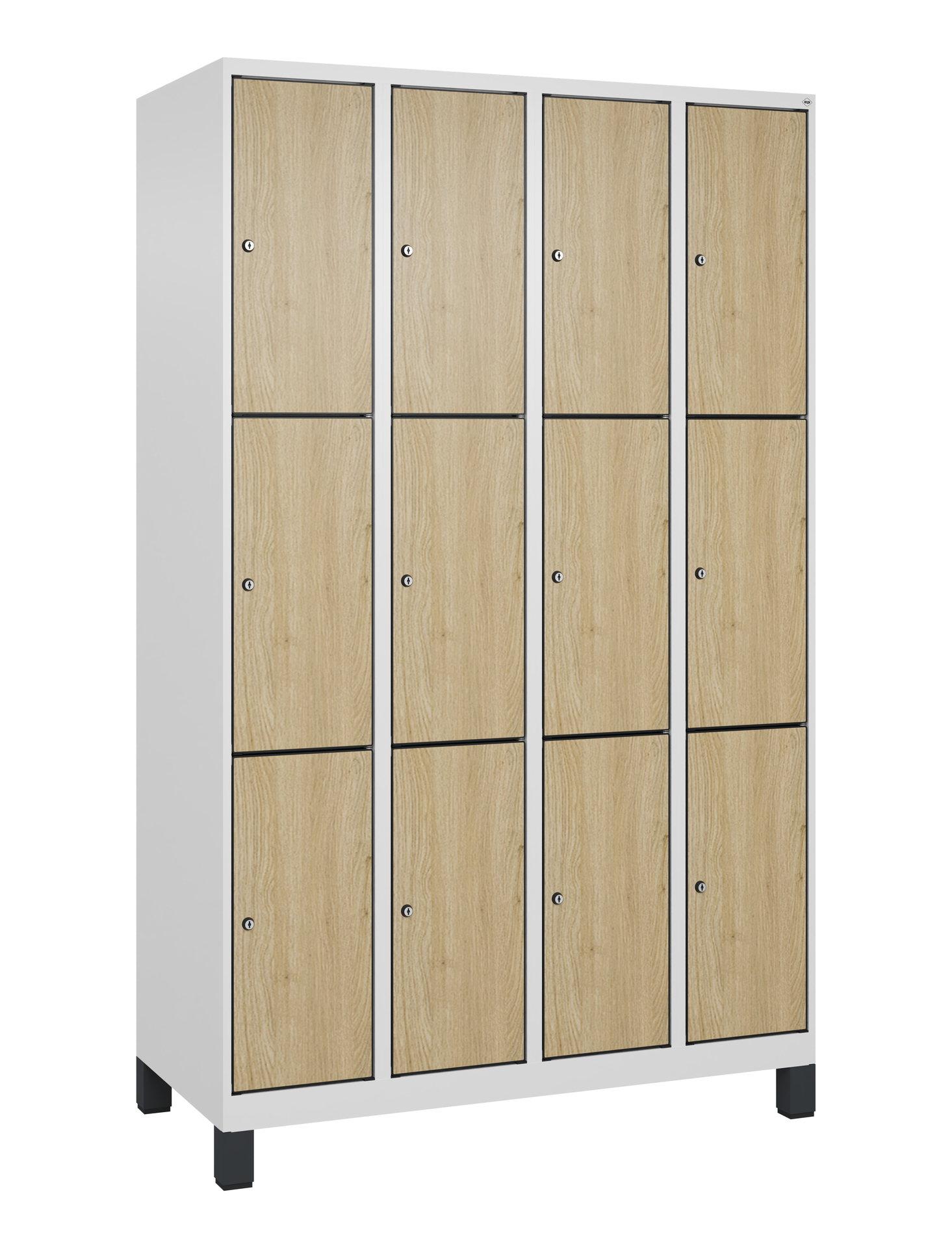 C+P Schlie�fachschrank Evolo PLUS, F��e, 12 F�cher, 1950x1200x500mm