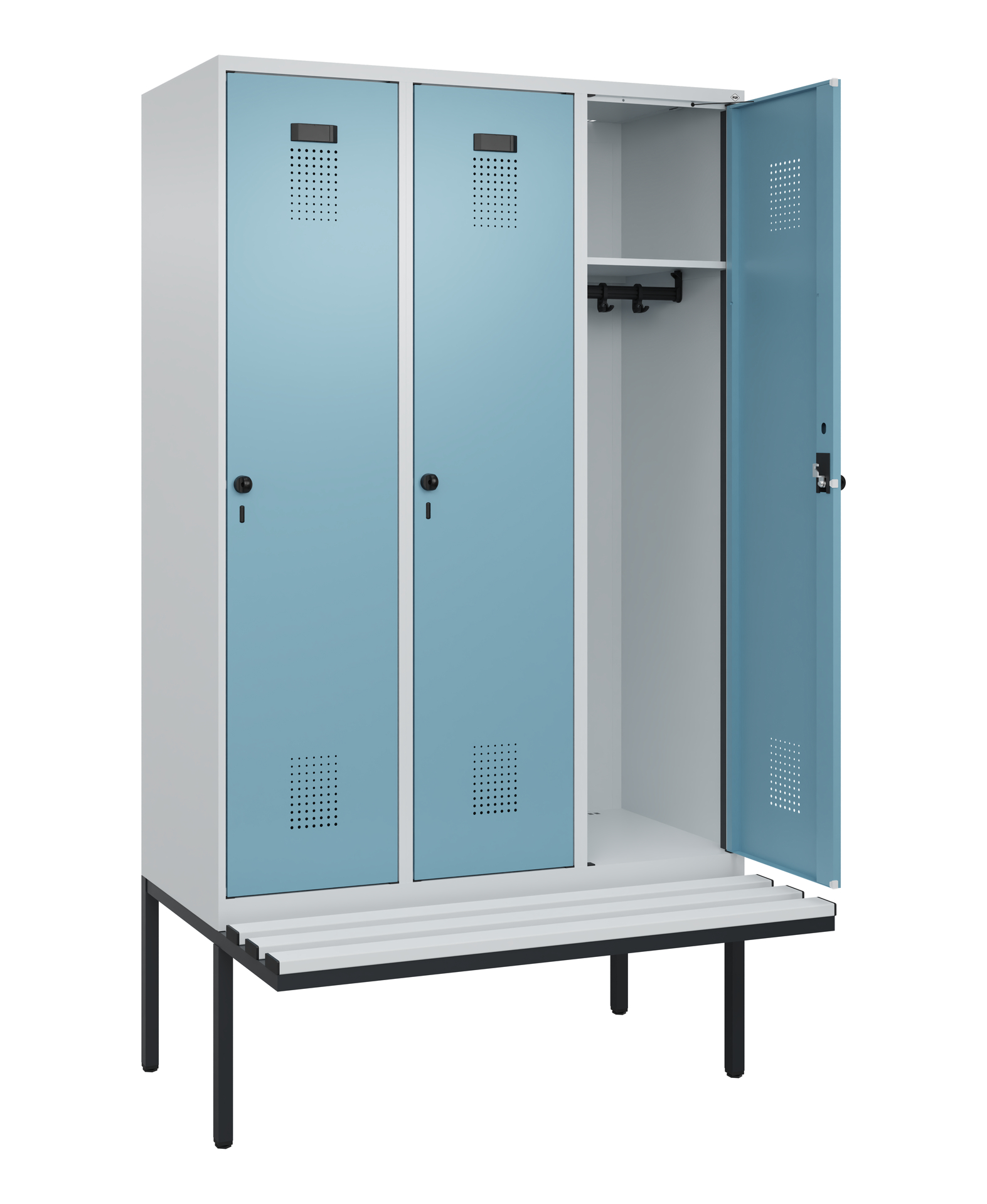 C+P Spind Evolo PLUS, Bank, 3 Abteile, 2120x1200x8