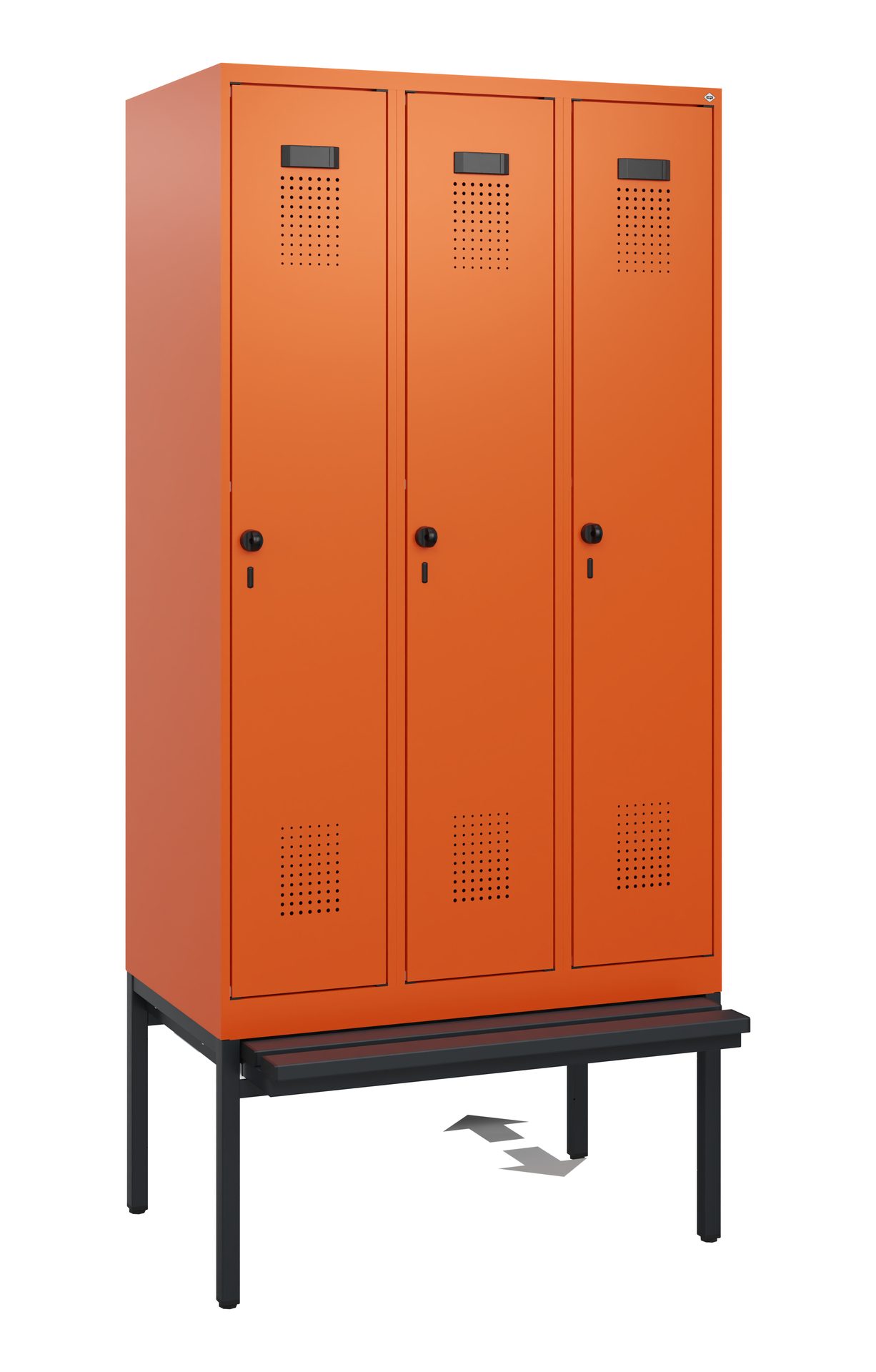 C+P Spind Evolo PLUS, Bank, 3 Abteile, 1950x900x815mm