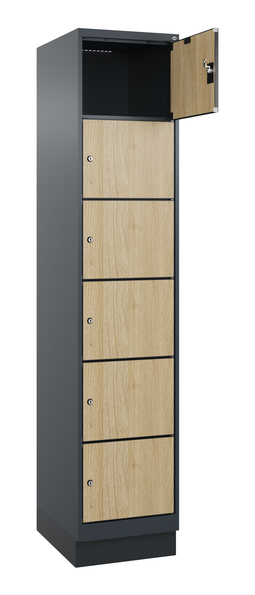 C+P Schlie�fachschrank Evolo PLUS, Sockel, 6 F�cher, 1950x400x500mm
