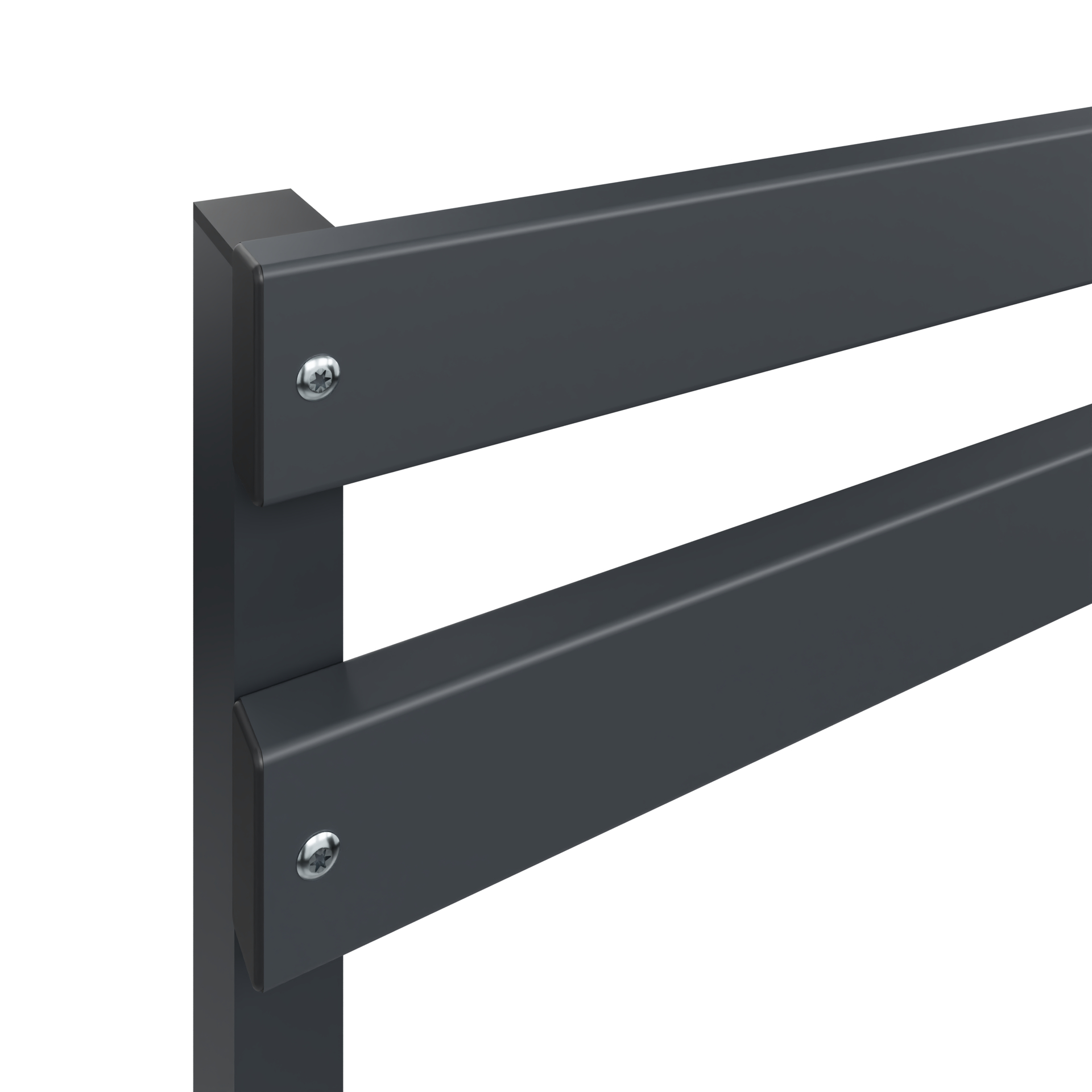 C+P Rückenlehne Solid, 774x2000x77mm, 7021/Schwarzgrau