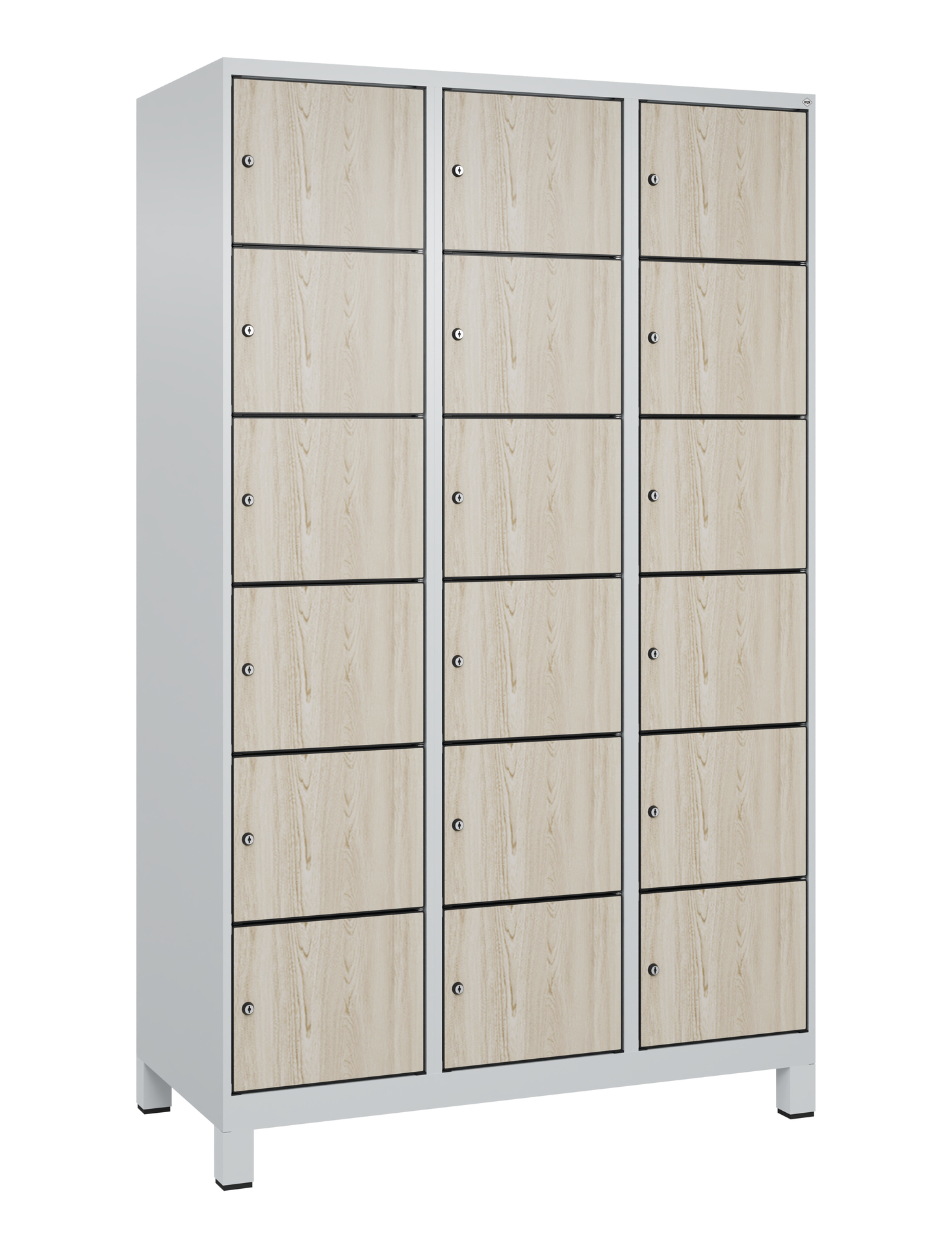 C+P Schlie�fachschrank Evolo PLUS, F��e, 18 F�cher, 1950x1200x500mm