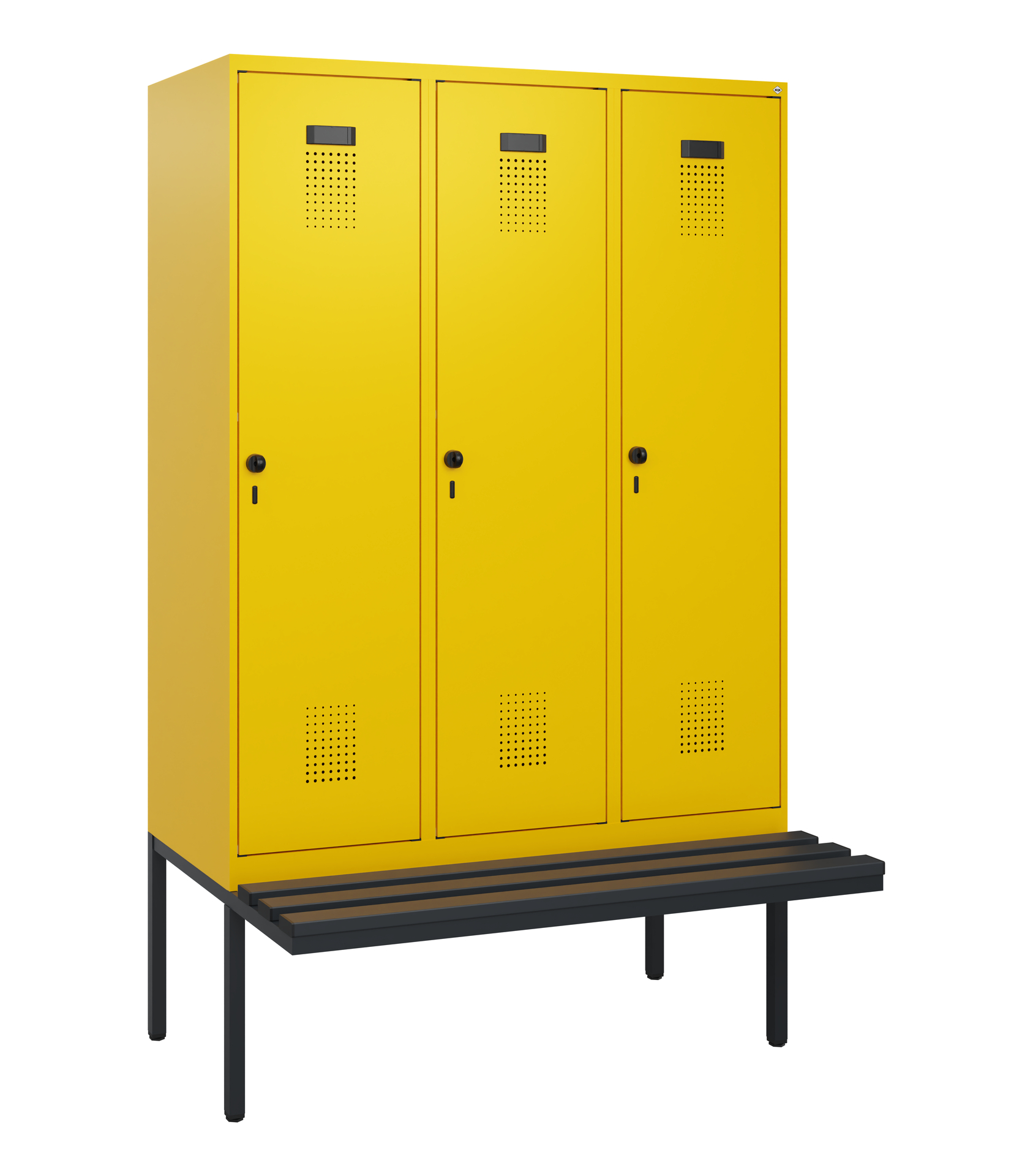 C+P Spind Evolo PLUS, Bank, 3 Abteile, 1950x1200x8