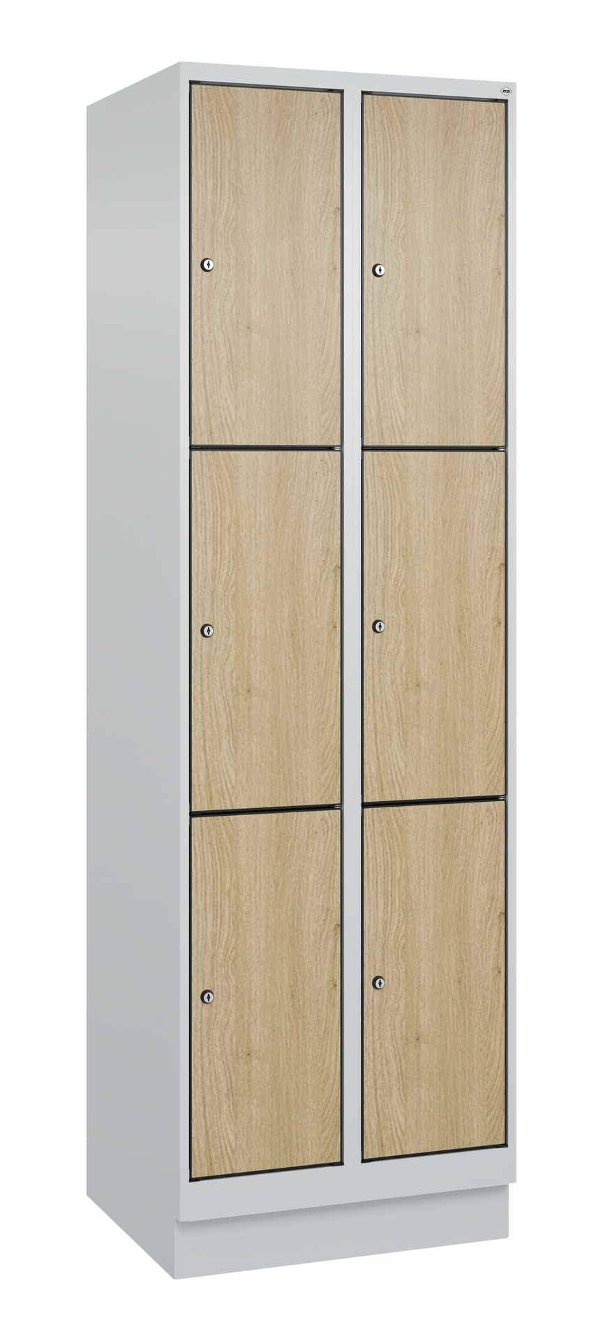 C+P Schlie�fachschrank Evolo PLUS, Sockel, 6 F�cher, 1950x600x500mm