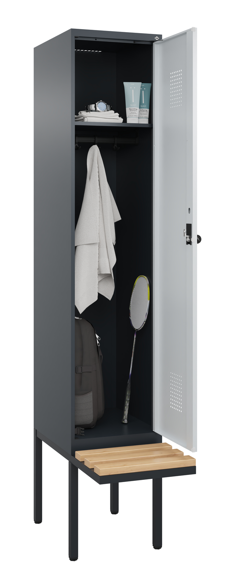 C+P Spind Evolo PLUS, Bank, 1 Abteile, 2120x400x81