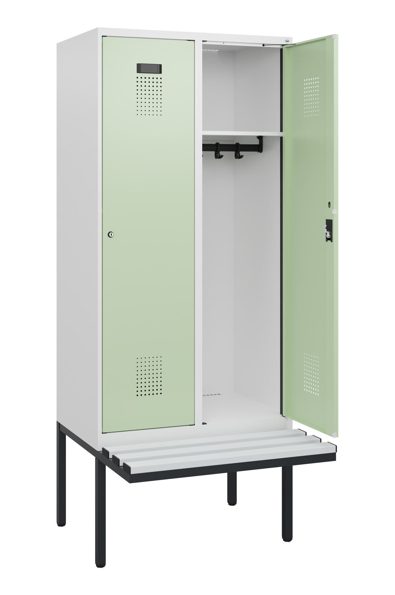C+P Spind Evolo PLUS, Bank, 2 Abteile, 1950x800x81