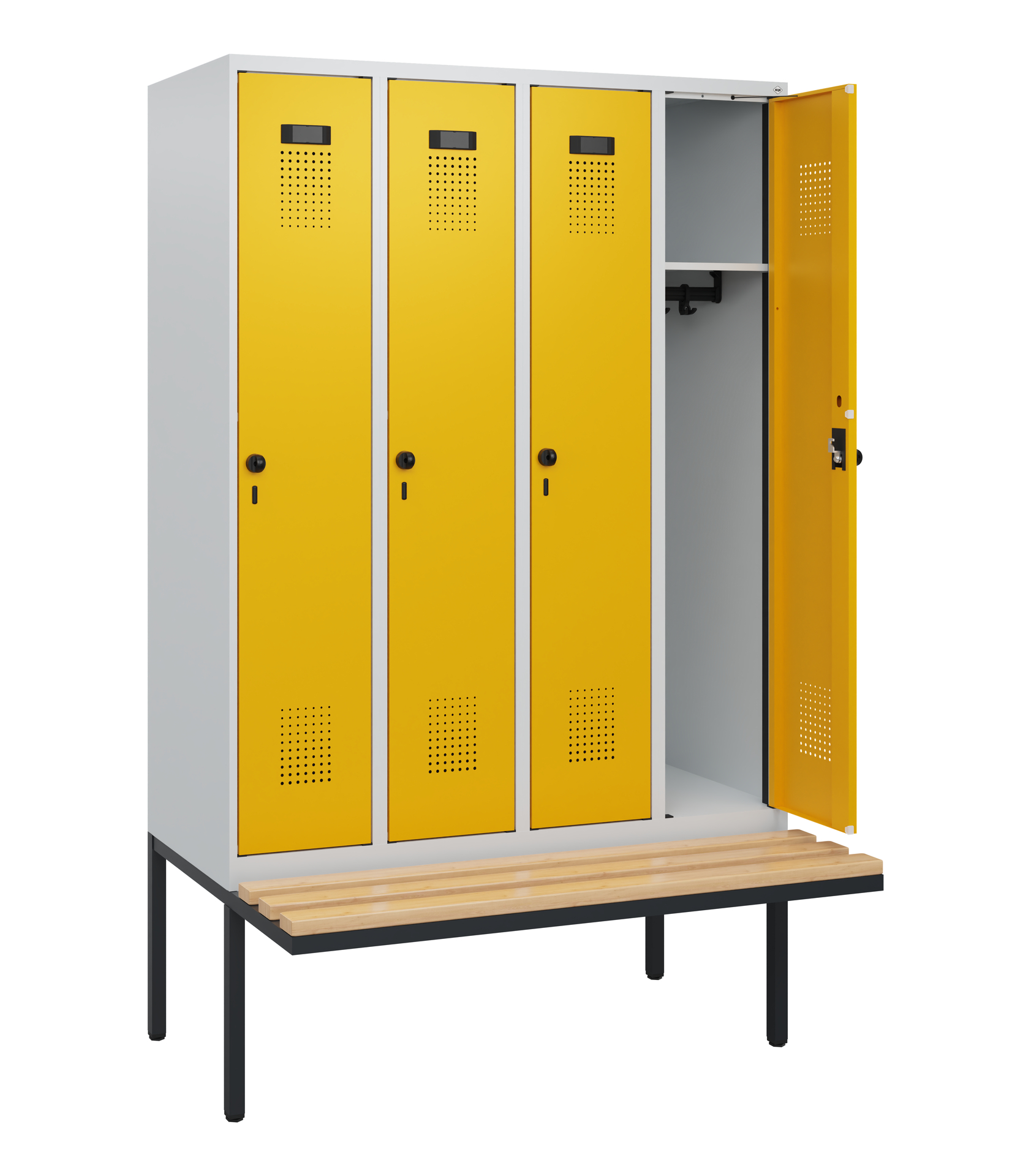C+P Spind Evolo PLUS, Bank, 4 Abteile, 1950x1200x8