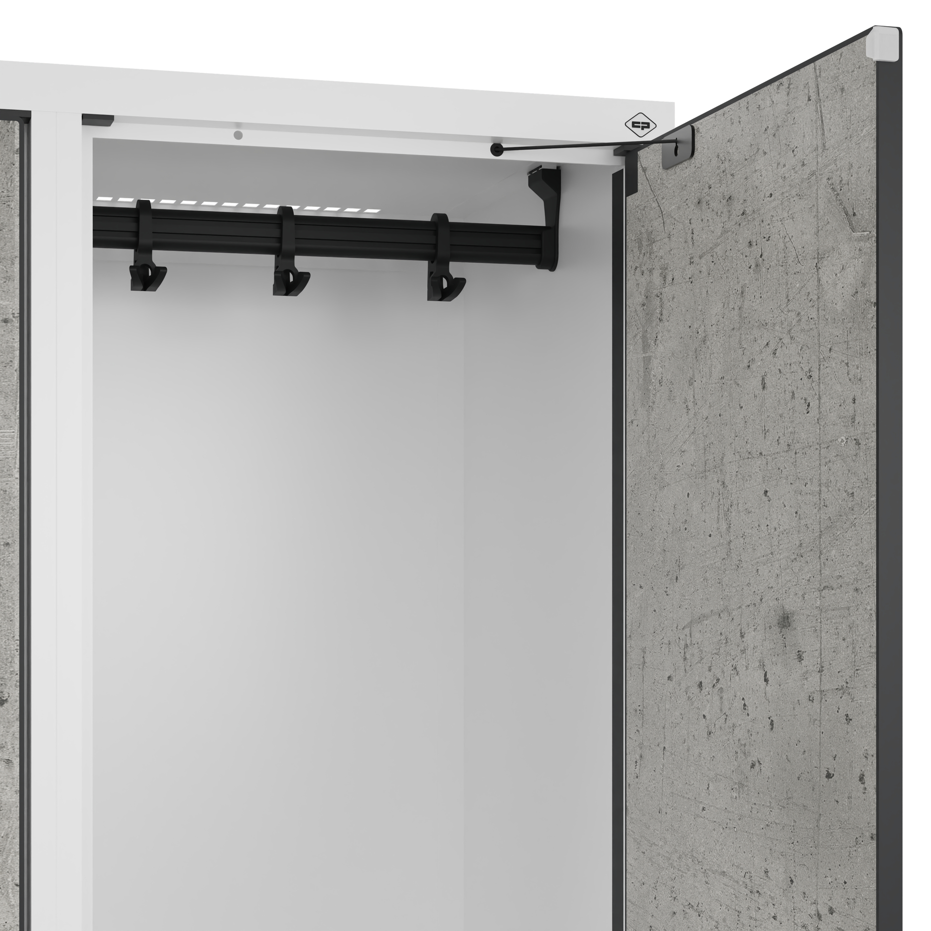 C+P Doppelst�ckiger Spind Evolo PLUS, 2 F�cher, 2120x400x815mm