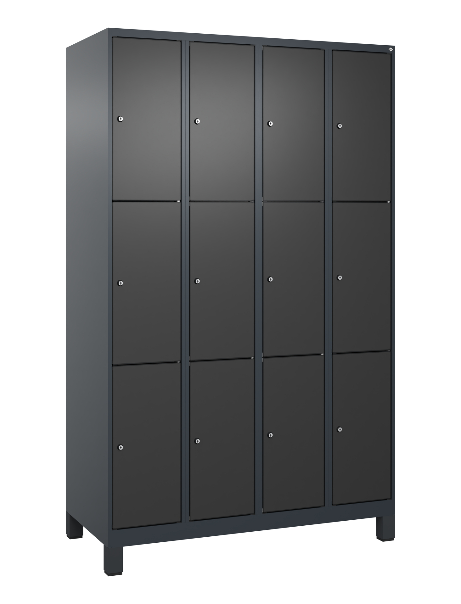 C+P Schlie�fachschrank Evolo PLUS, F��e, 12 F�cher, 1950x1200x500mm