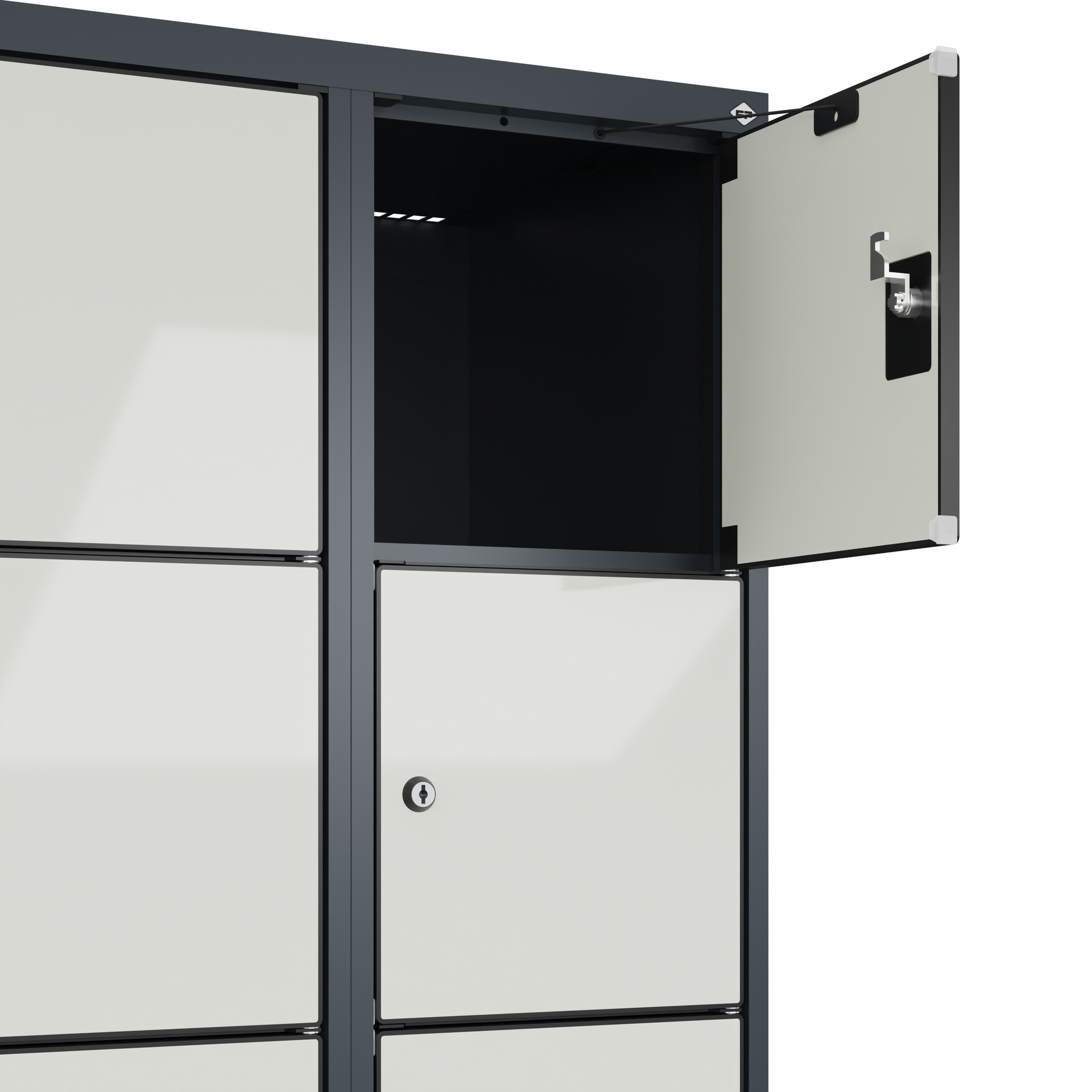 C+P Schlie�fachschrank Evolo PLUS, F��e, 18 F�cher, 1950x900x500mm
