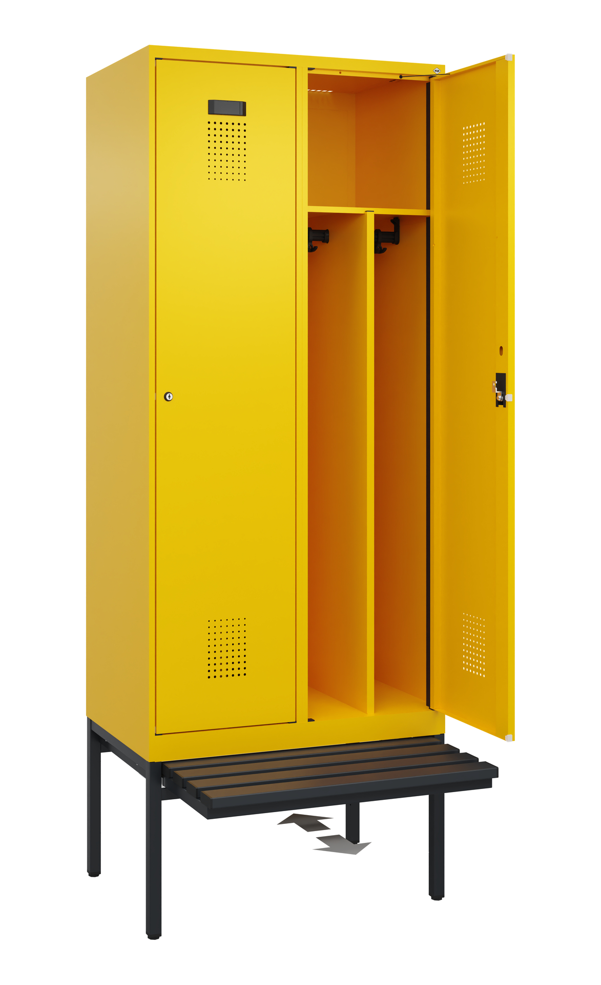 C+P Spind Evolo PLUS, Bank, 2 Abteile, 2120x800x815mm