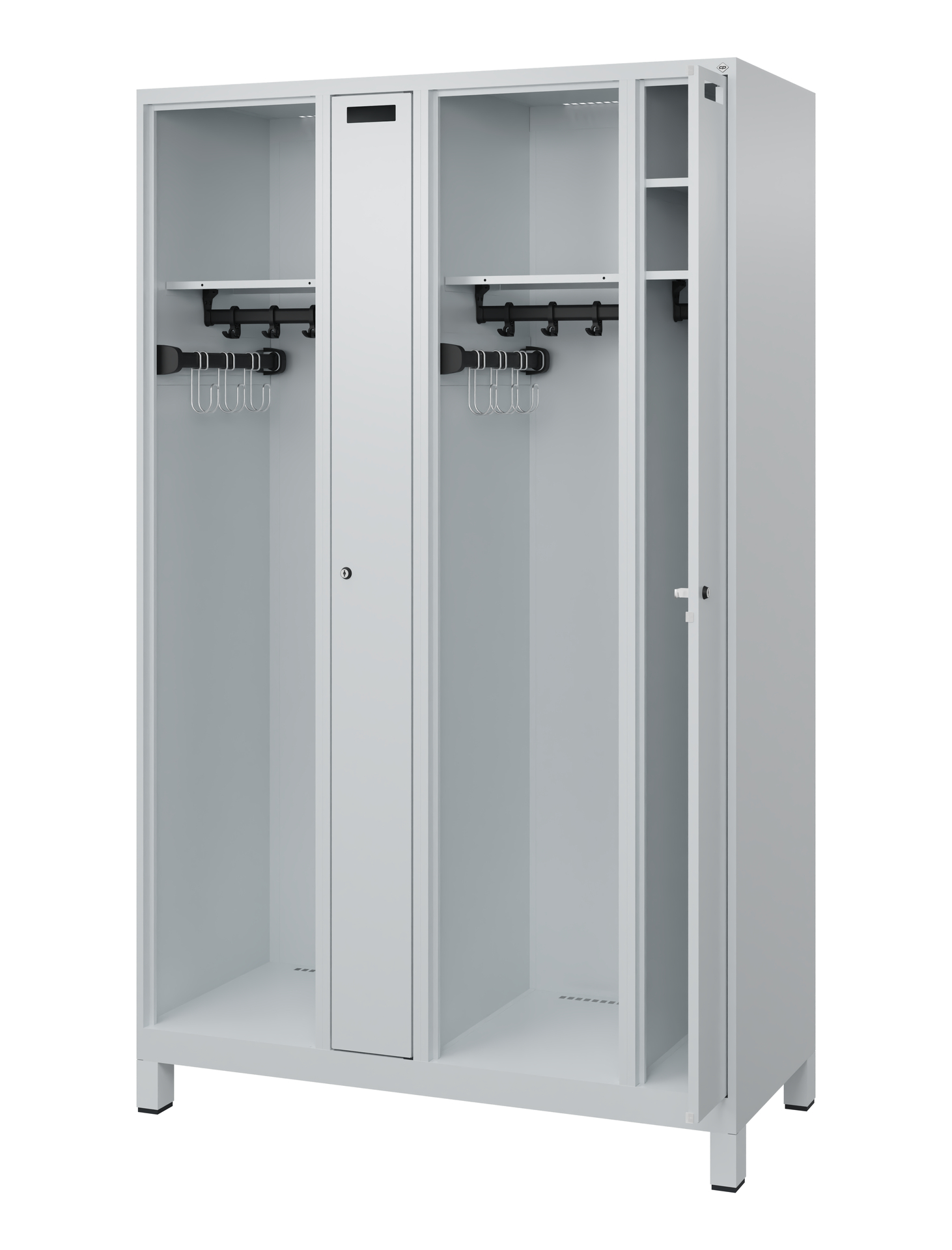 C+P Feuerwehrspind Kombi, 2 Abteile, 1850x1200x500